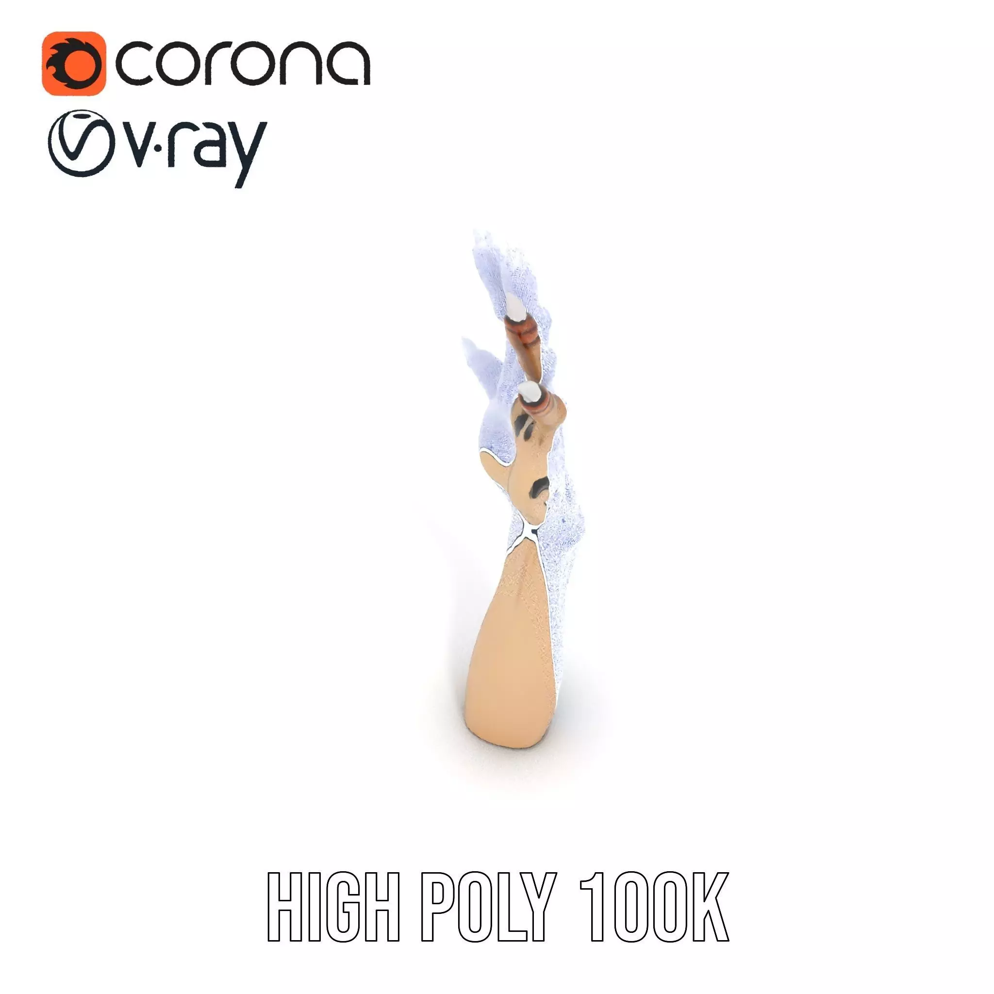 Mystical Hand with Tattoo and Claws Model Pack Low-poly 3D model_21