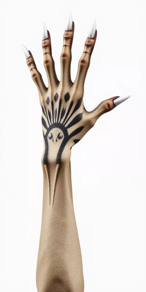 Mystical Hand with Tattoo and Claws Model Pack Low-poly 3D model_3