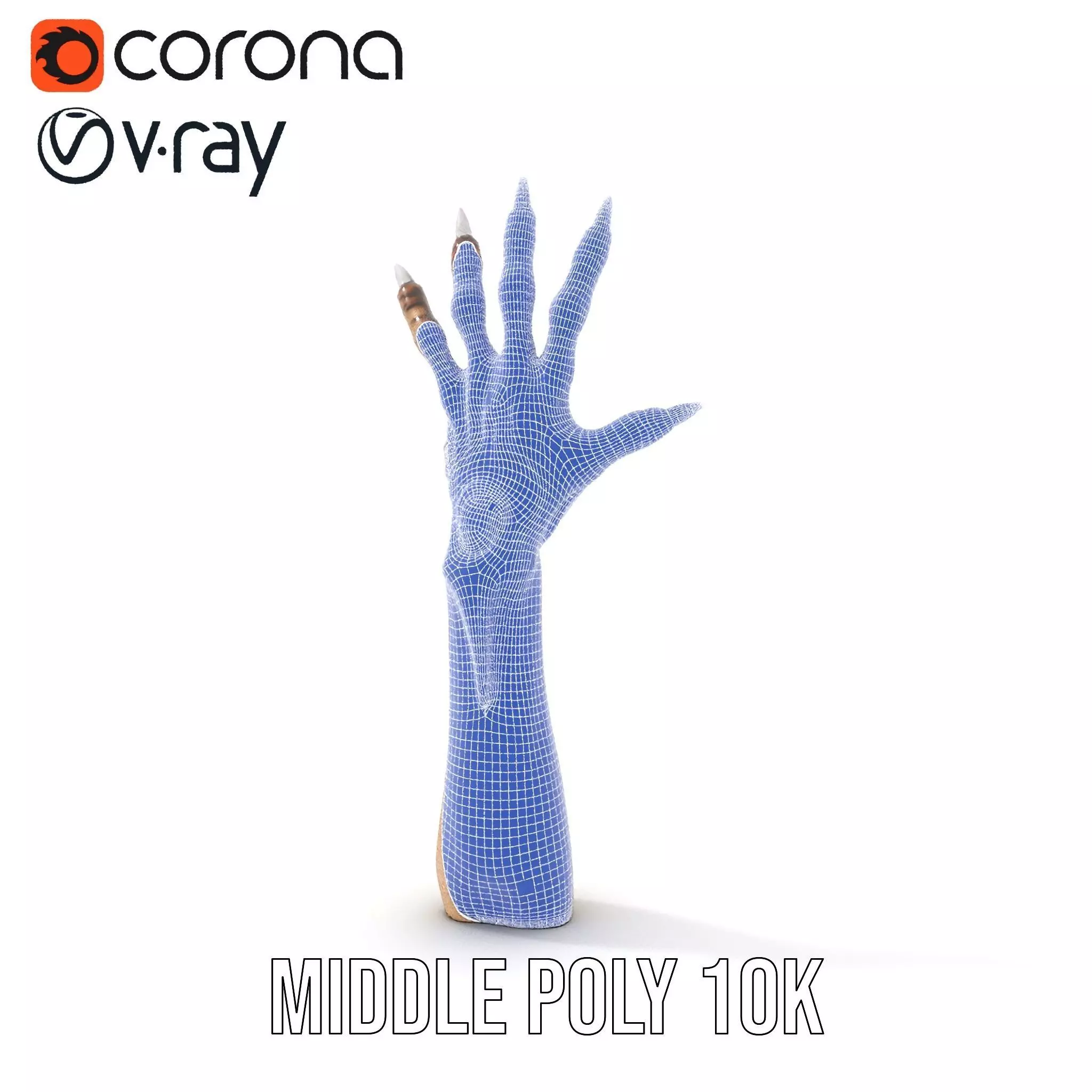 Mystical Hand with Tattoo and Claws Model Pack Low-poly 3D model_25