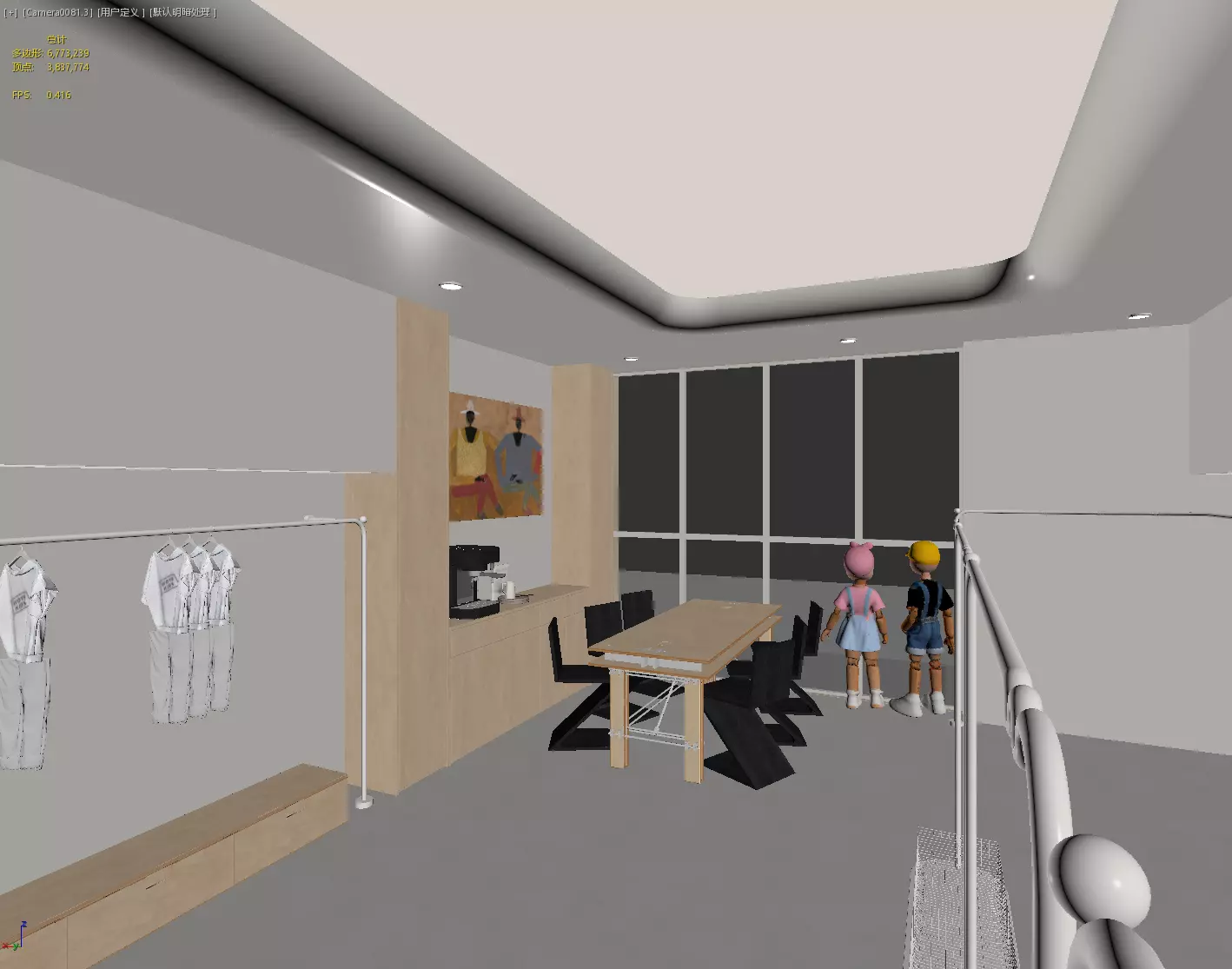 children Clothing store 3D model Low-poly 3D model_15