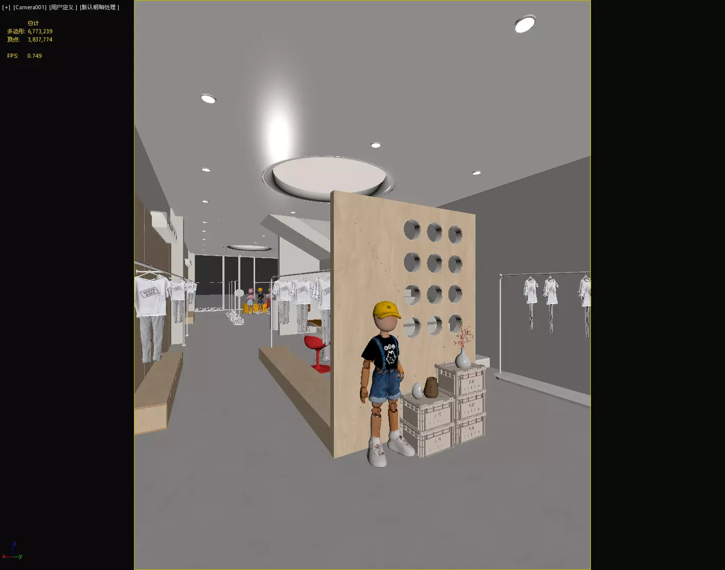 children Clothing store 3D model Low-poly 3D model_11