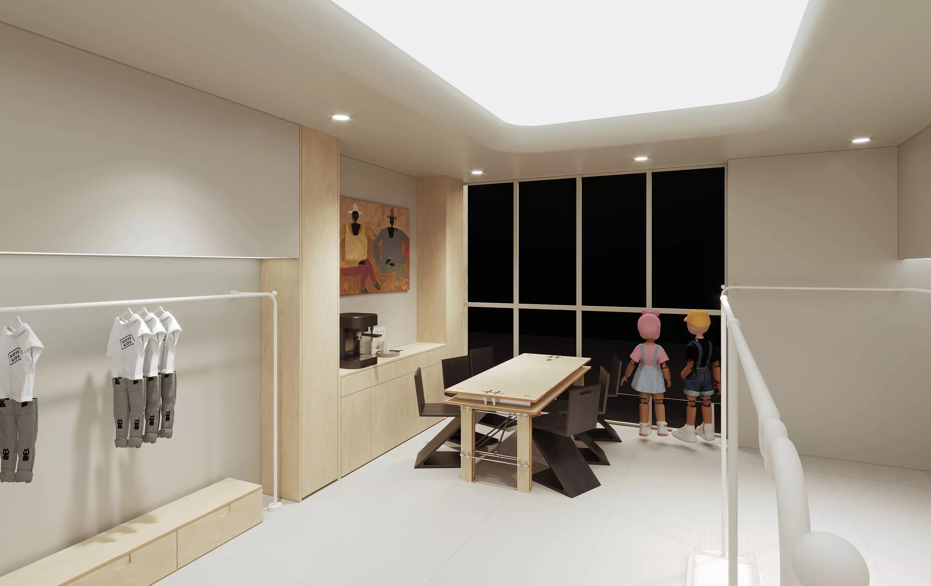 children Clothing store 3D model Low-poly 3D model_5