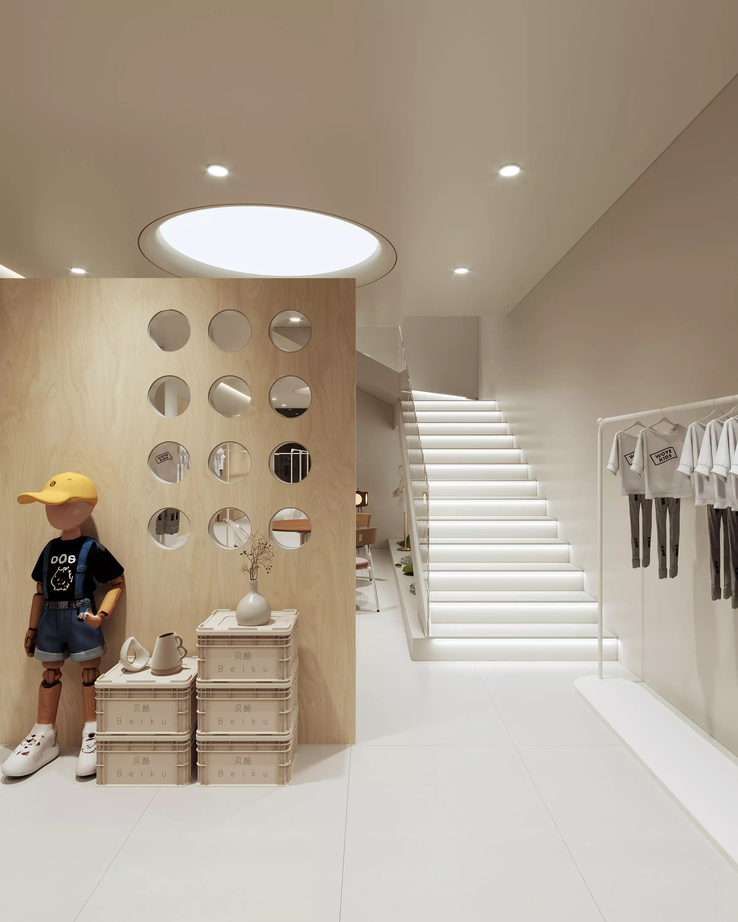 children Clothing store 3D model Low-poly 3D model_3