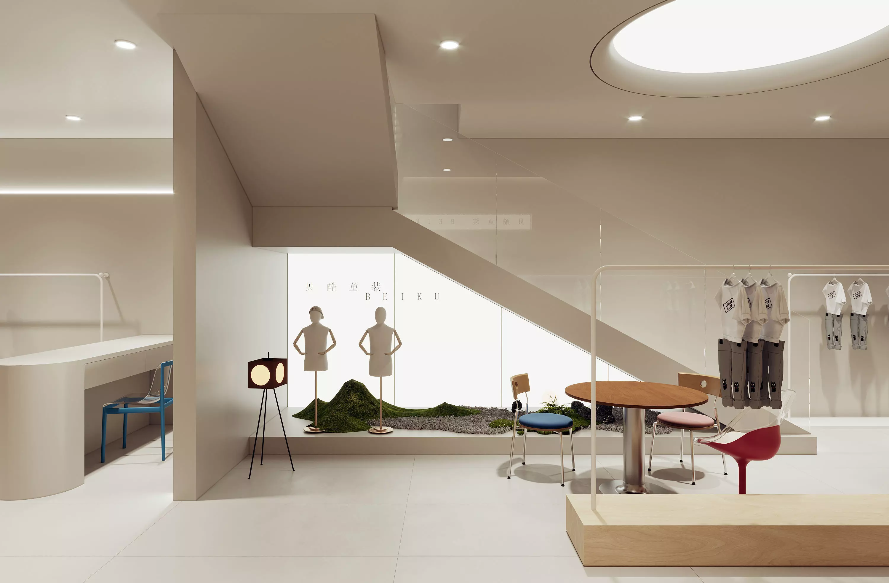 children Clothing store 3D model Low-poly 3D model_4