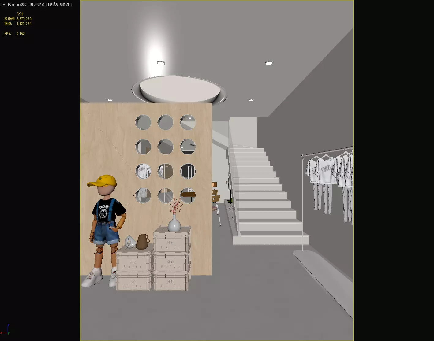 children Clothing store 3D model Low-poly 3D model_12