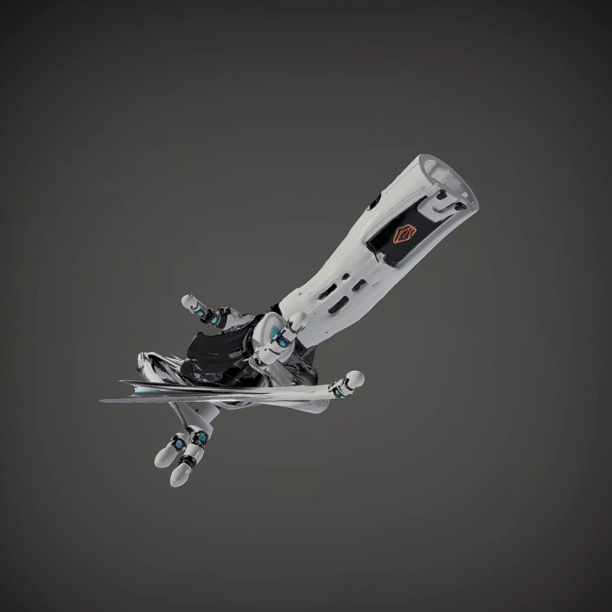 Futuristic Robotic Hand Model Pack Low-poly 3D model_34