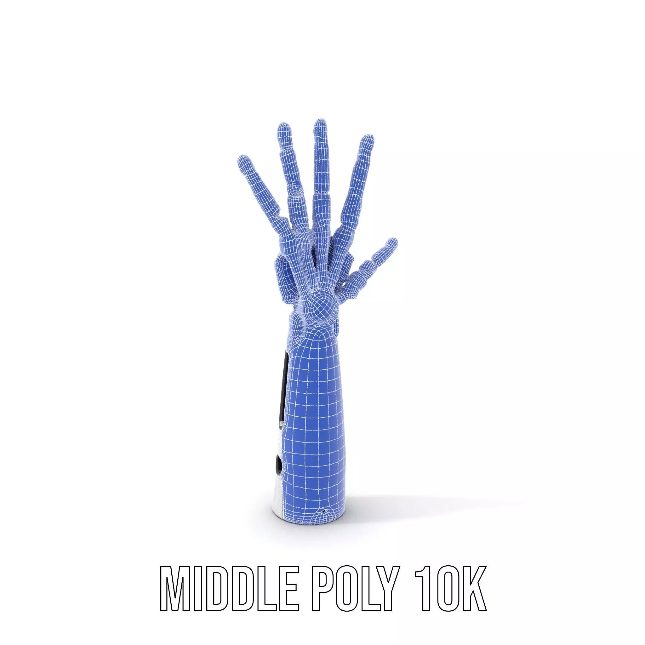 Futuristic Robotic Hand Model Pack Low-poly 3D model_6