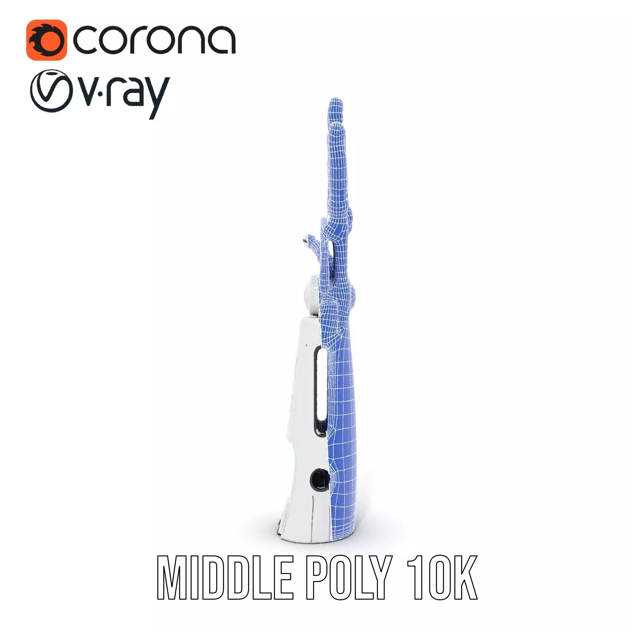 Futuristic Robotic Hand Model Pack Low-poly 3D model_30