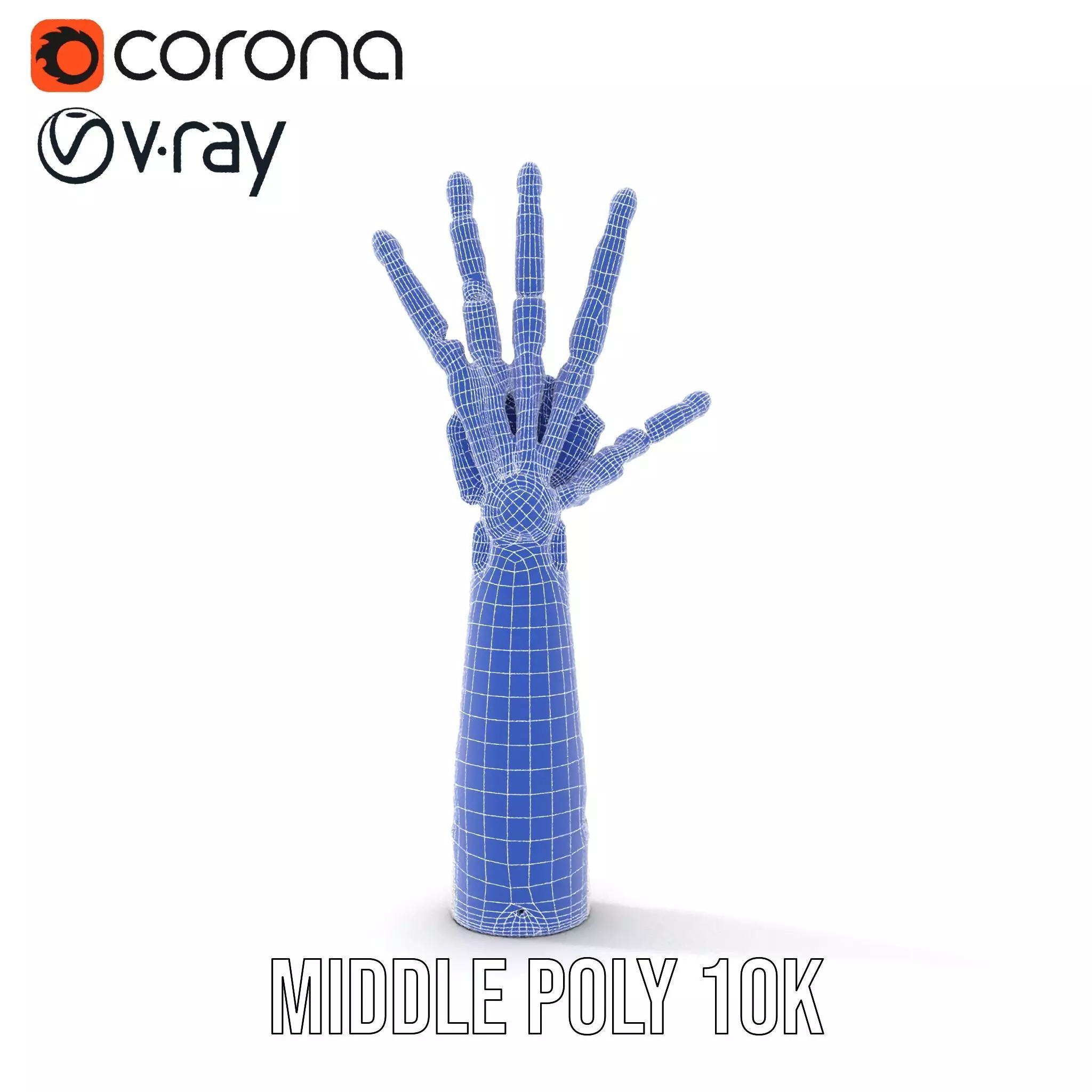 Futuristic Robotic Hand Model Pack Low-poly 3D model_16