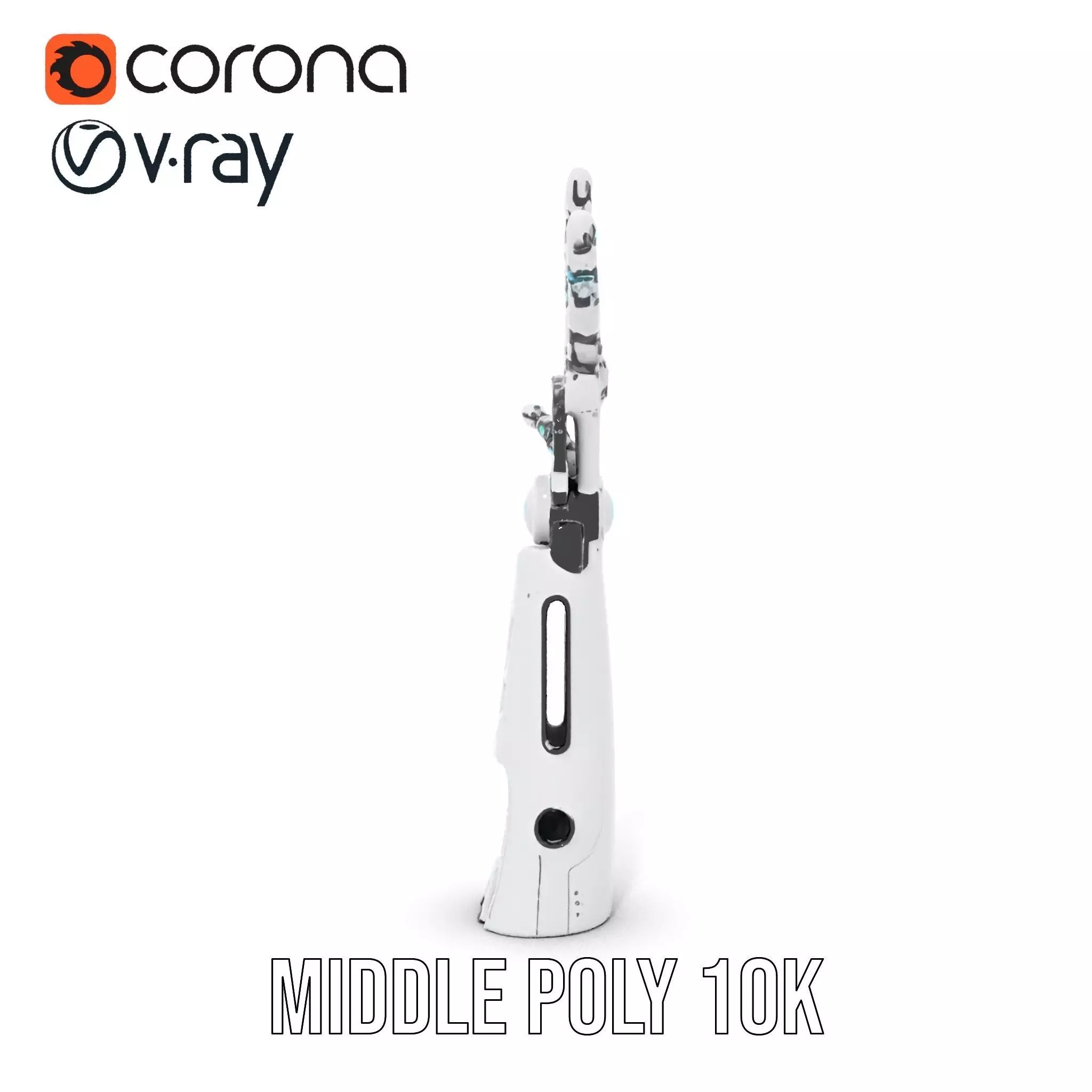 Futuristic Robotic Hand Model Pack Low-poly 3D model_22