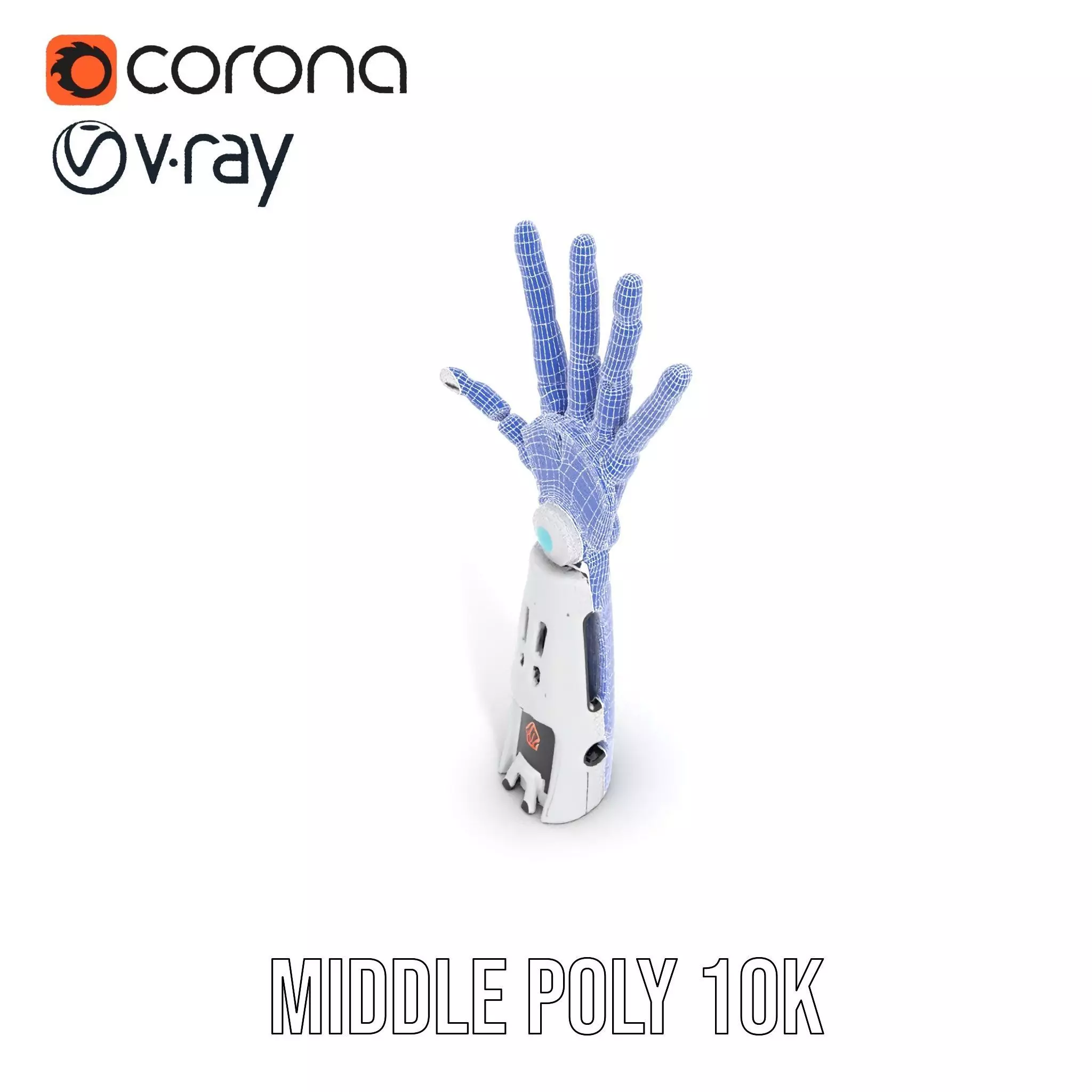 Futuristic Robotic Hand Model Pack Low-poly 3D model_27