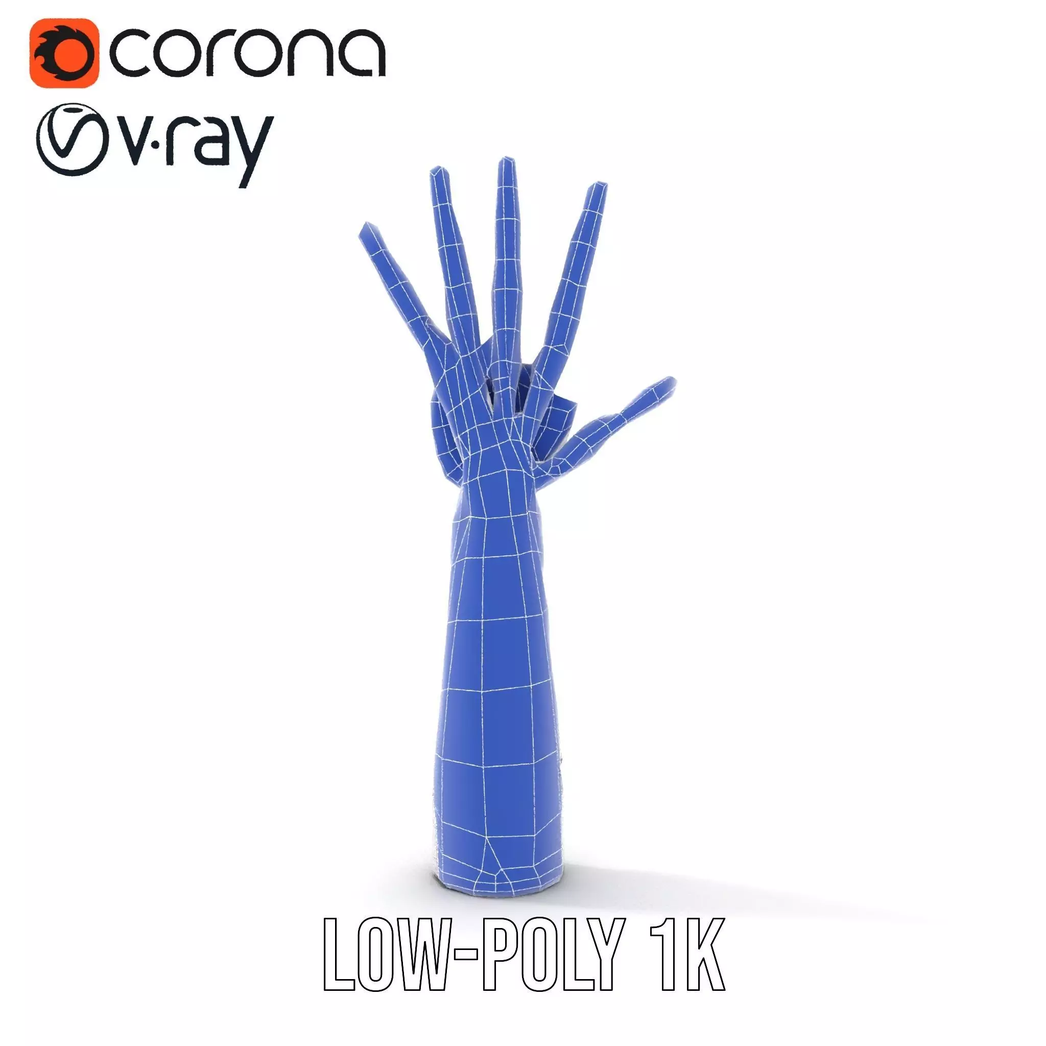 Futuristic Robotic Hand Model Pack Low-poly 3D model_20