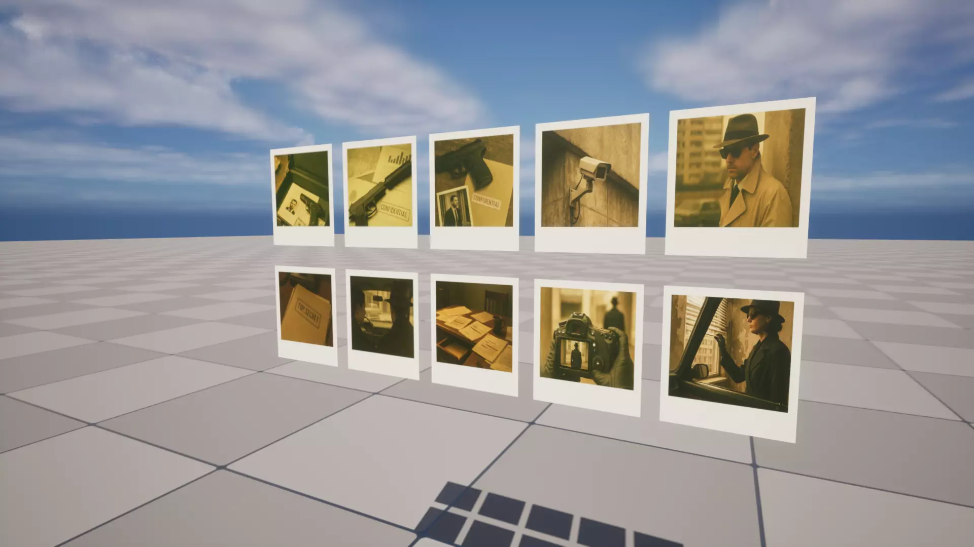 Spy Polaroids Low-poly 3D model_2