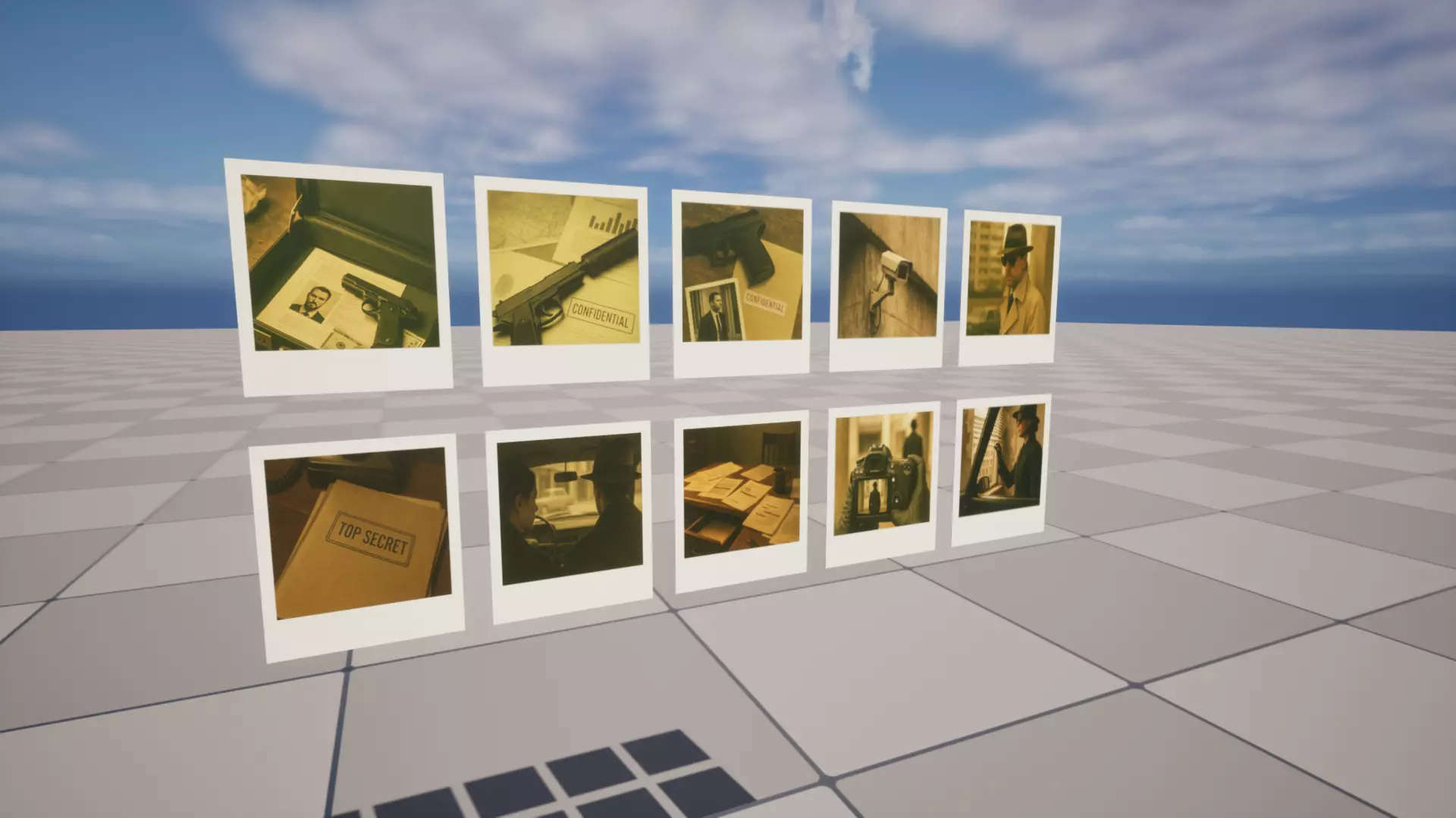 Spy Polaroids Low-poly 3D model_1