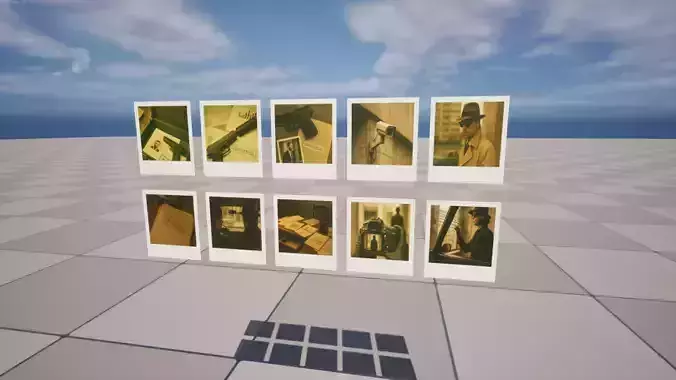 Spy Polaroids Low-poly 3D model