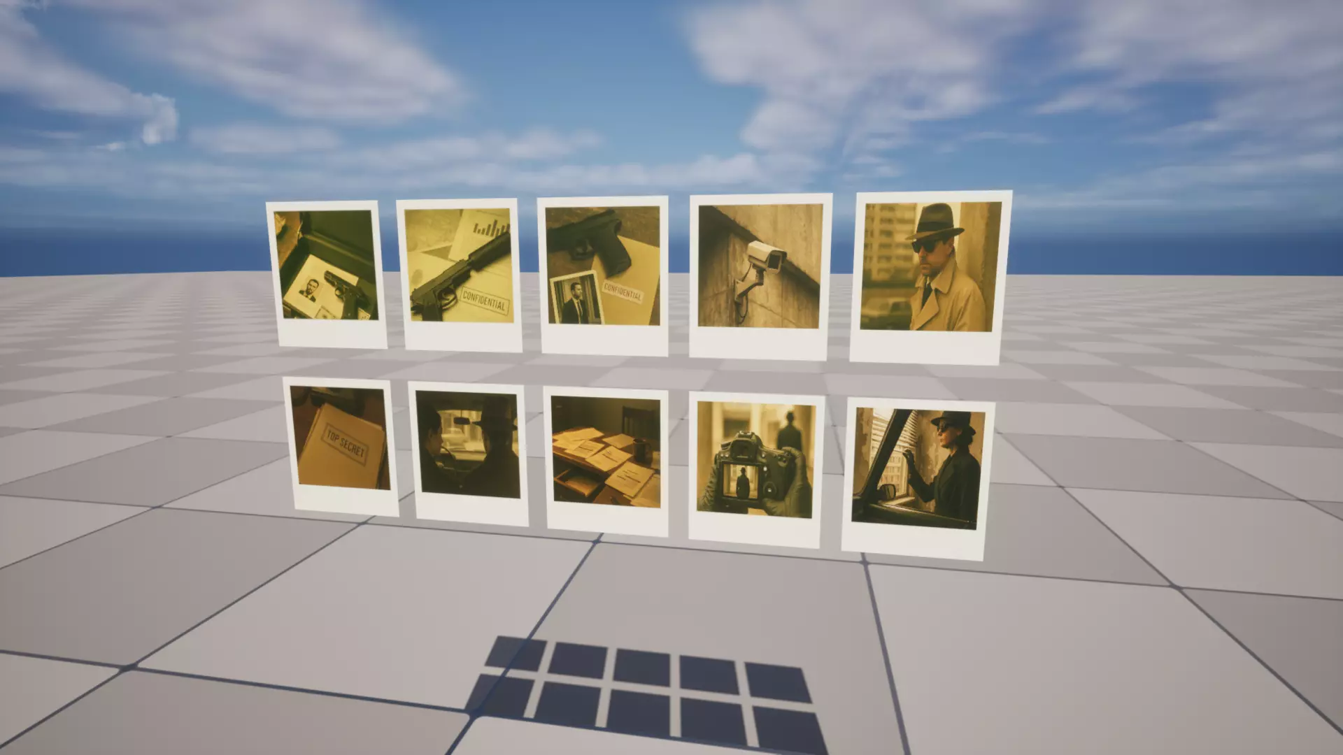 Spy Polaroids Low-poly 3D model_0