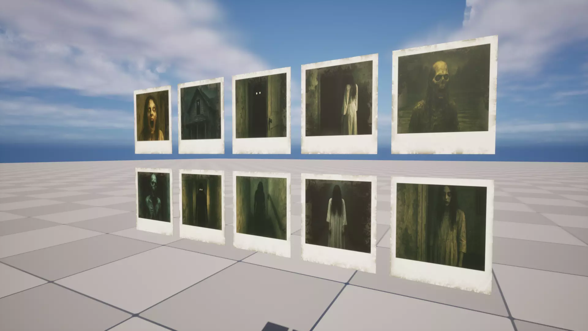Horror Polaroids Low-poly 3D model_2