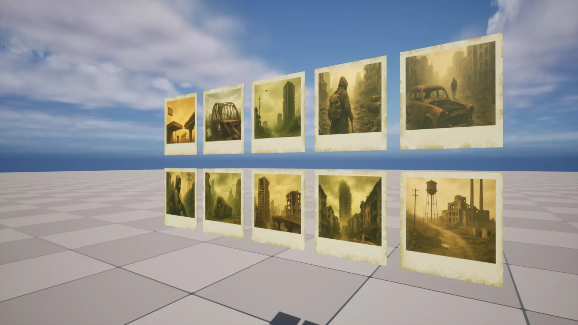Post-Apocalyptic Polaroids Low-poly 3D model_2