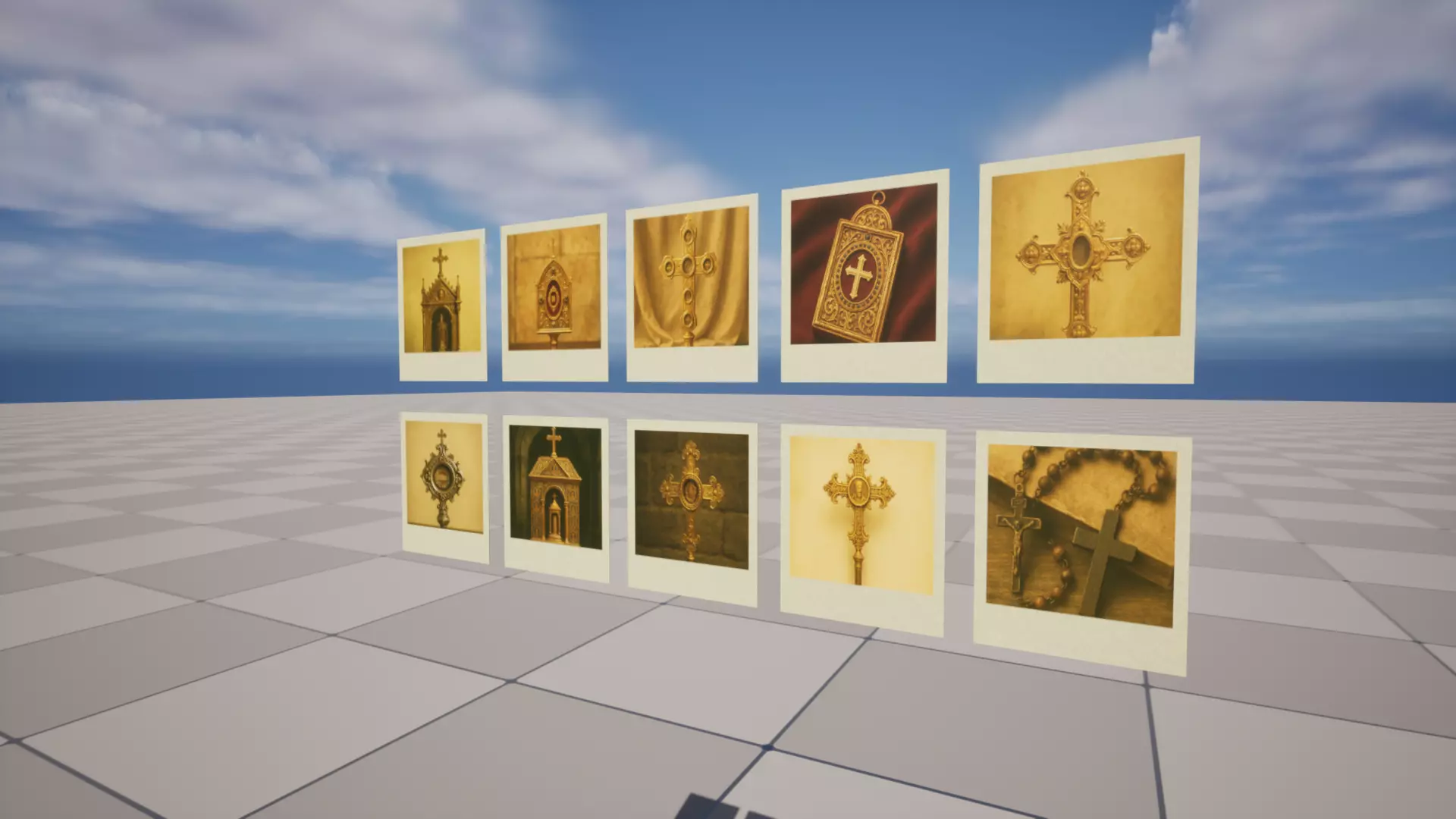 Polaroids Religious Relics Low-poly 3D model_2