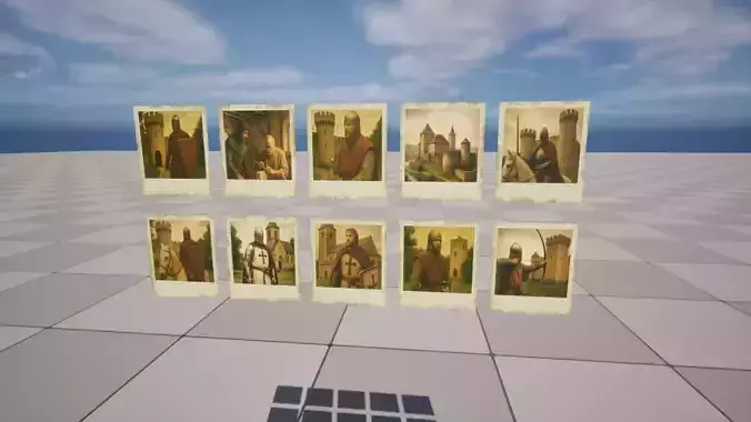 Polaroids Medieval Chronicles Low-poly 3D model