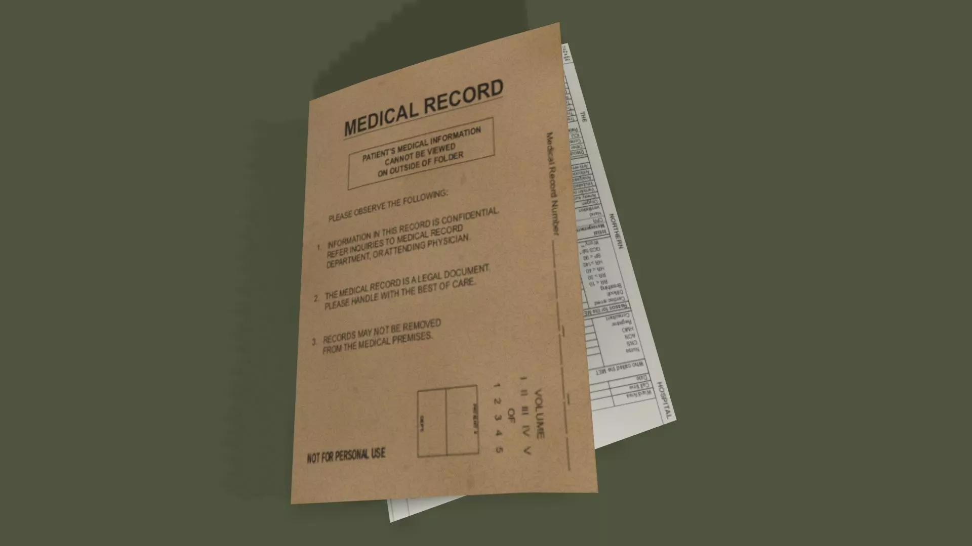 Hospital File 04 Low-poly 3D model_2