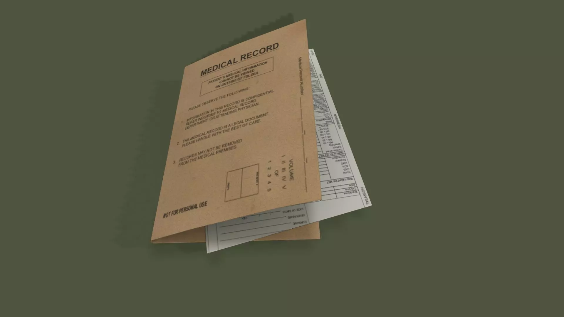 Hospital File 04 Low-poly 3D model_3