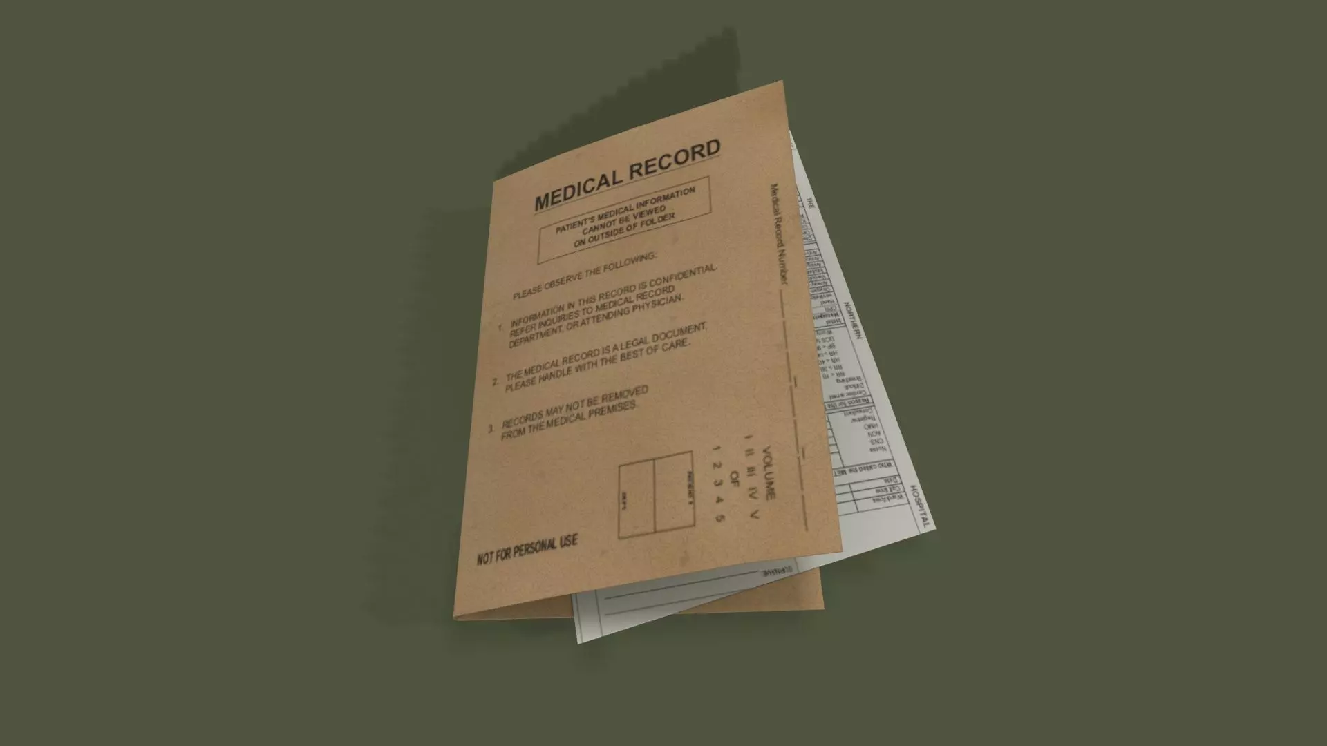 Hospital File 04 Low-poly 3D model_6