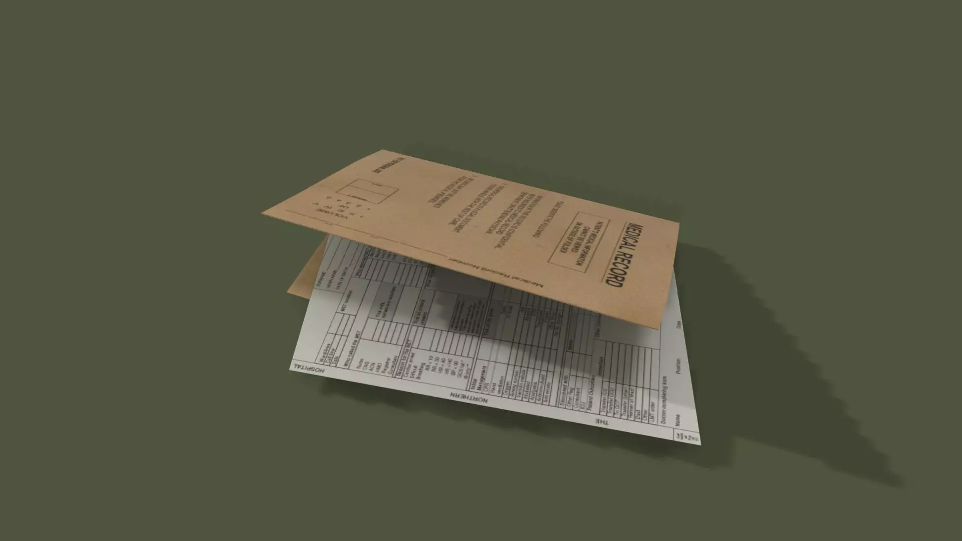 Hospital File 04 Low-poly 3D model_4