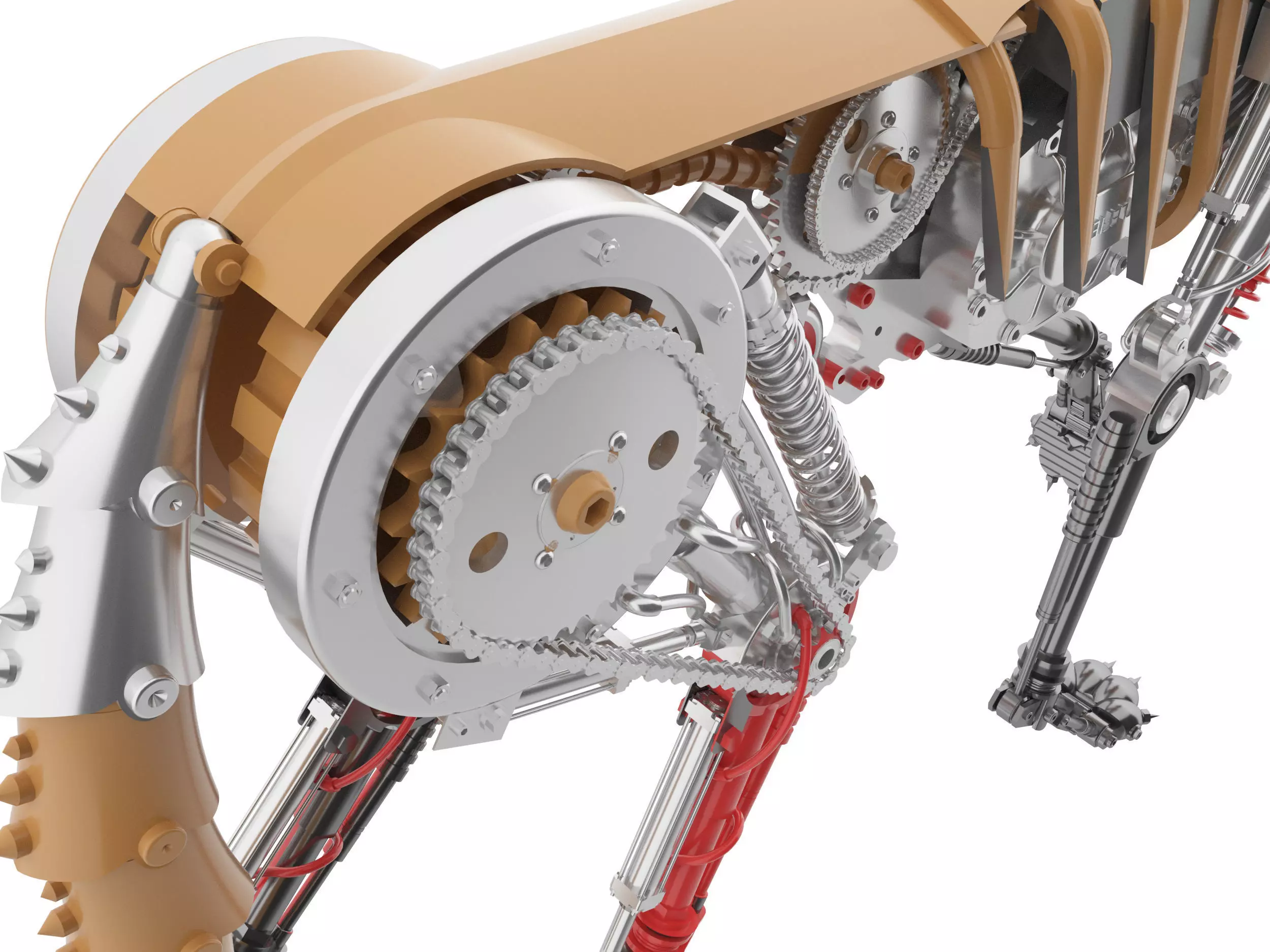 mechanical dog Low-poly 3D model_2