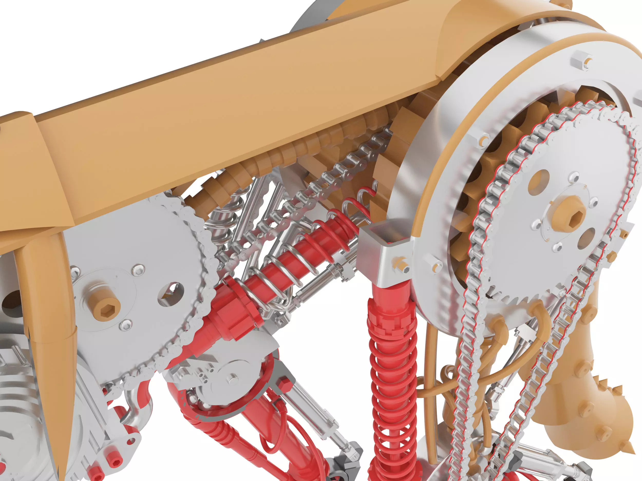 mechanical dog Low-poly 3D model_5