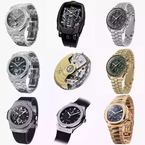 Ultimate Luxury Watch Collection - High-End 3D Models 