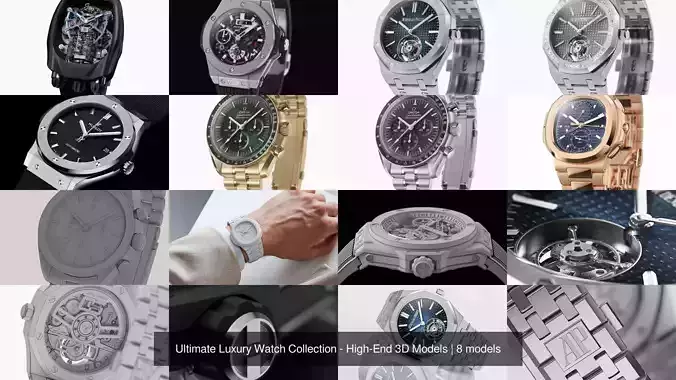 Ultimate Luxury Watch Collection - High-End 3D Models