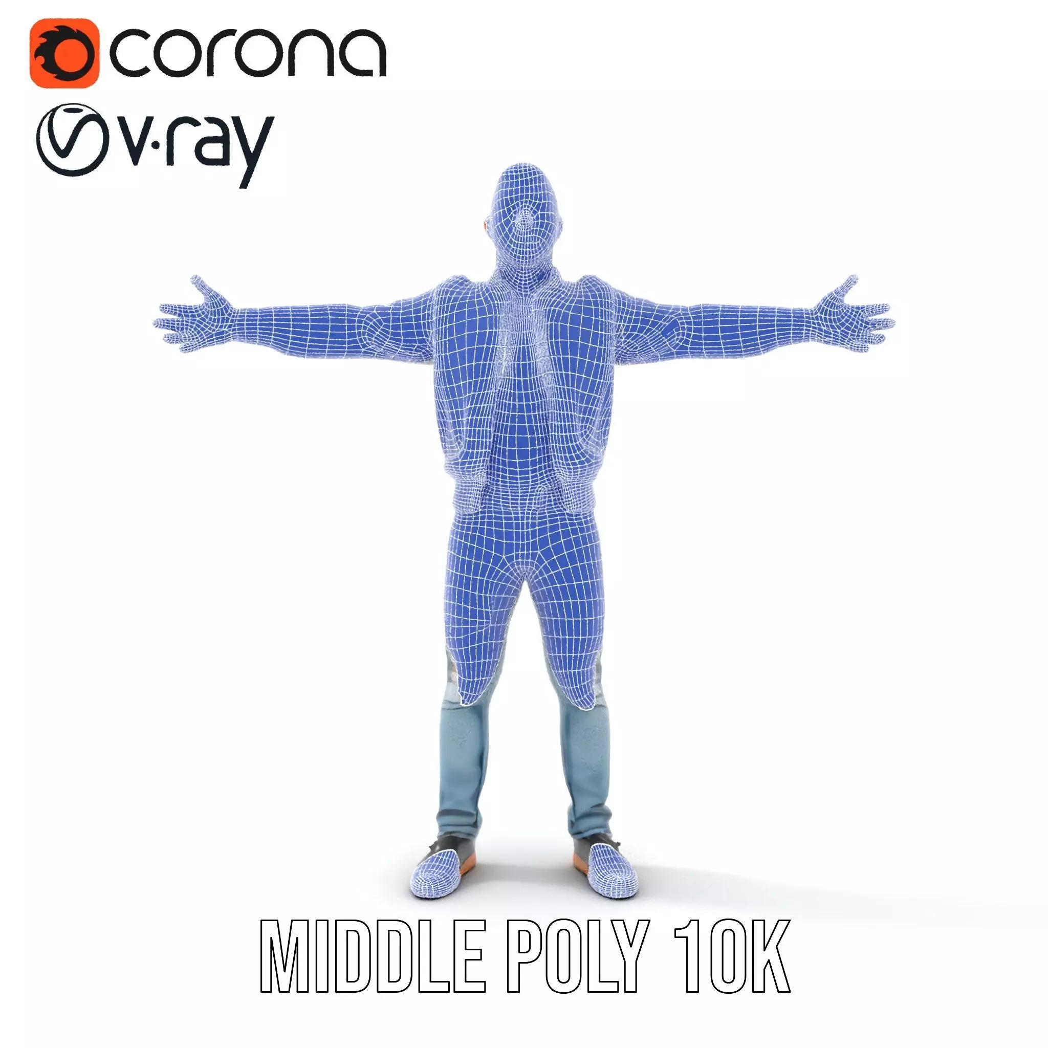 Casual Outfit Character Model Pack for Rendering Low-poly 3D model_31