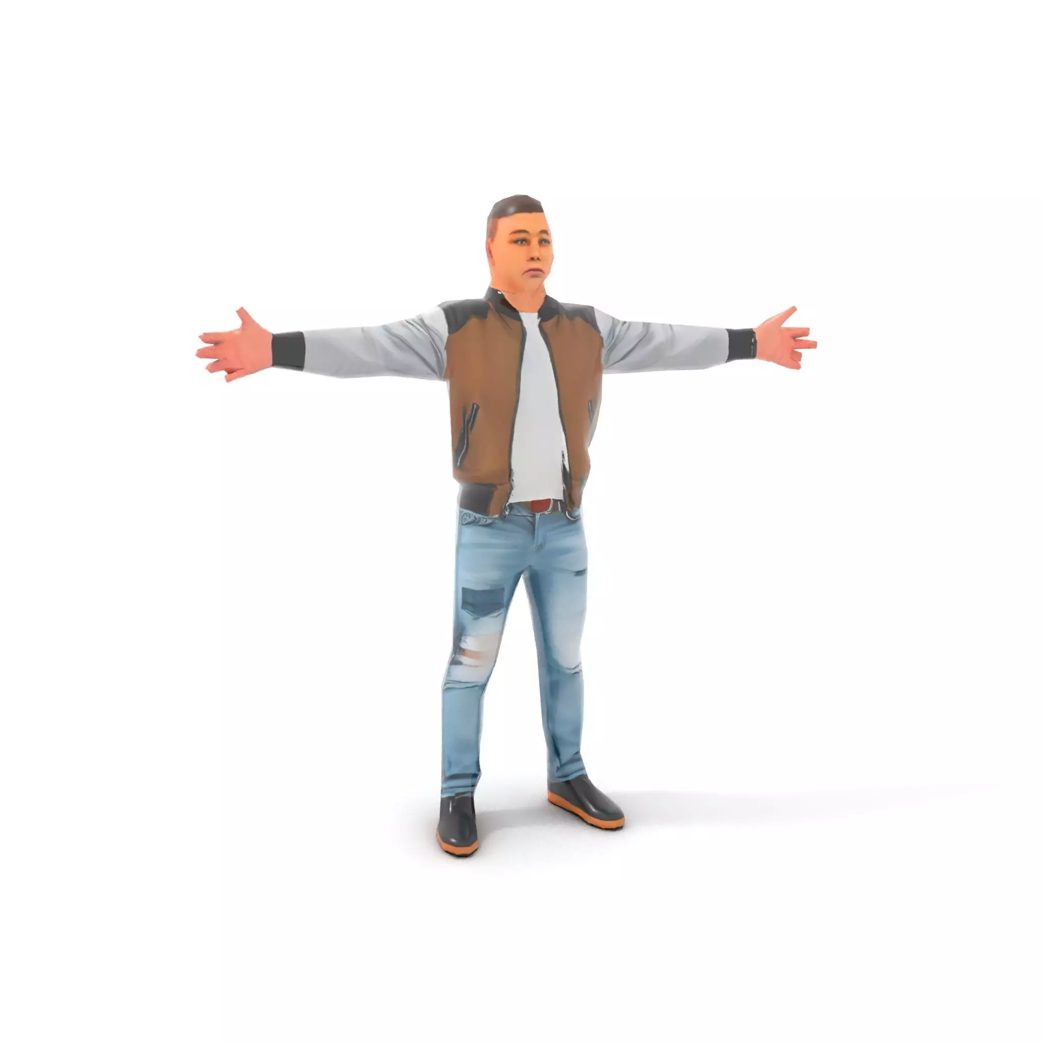 Casual Outfit Character Model Pack for Rendering Low-poly 3D model_8