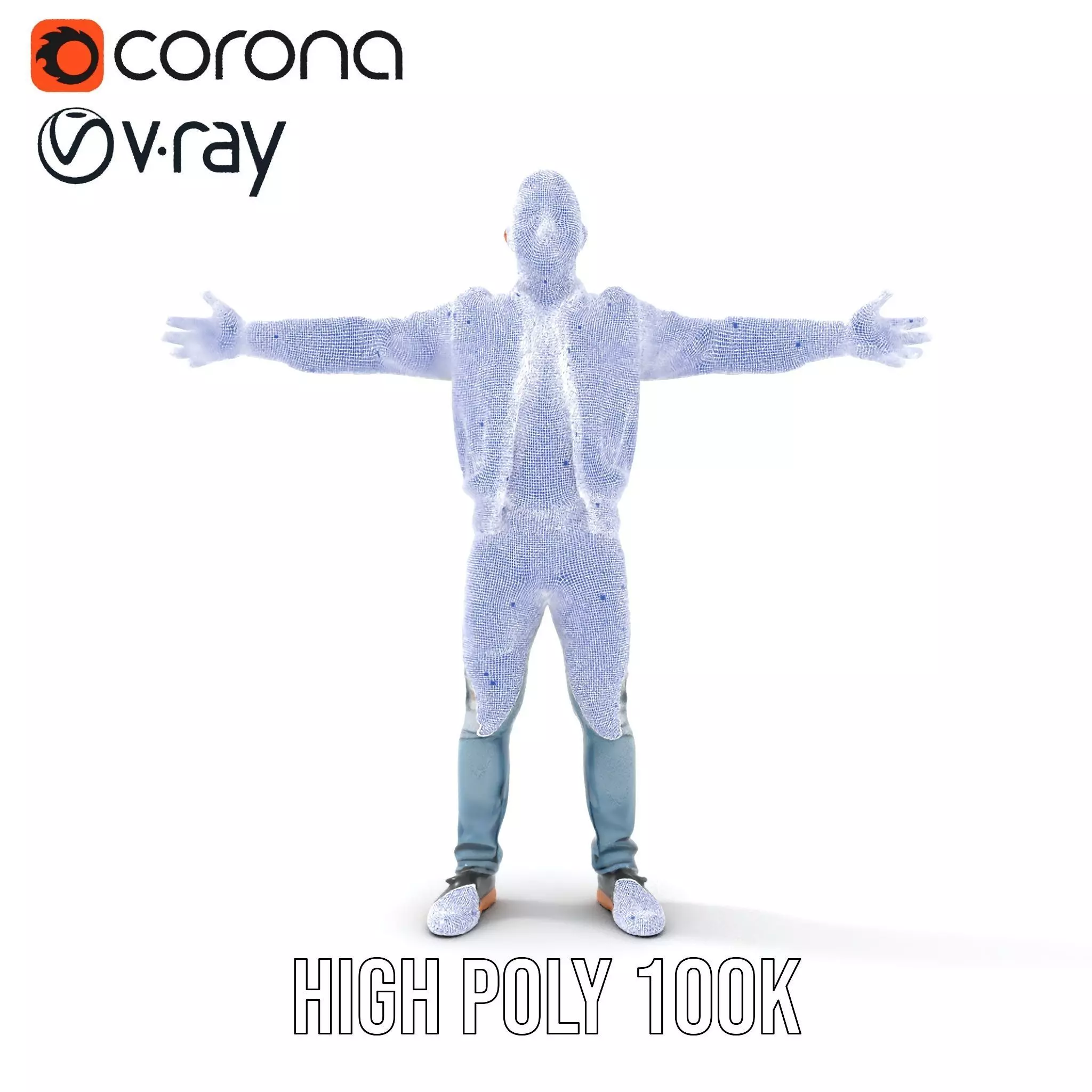 Casual Outfit Character Model Pack for Rendering Low-poly 3D model_24