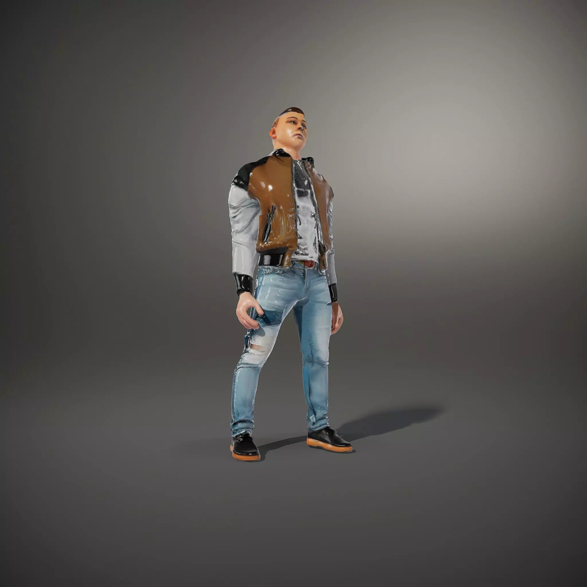 Casual Outfit Character Model Pack for Rendering Low-poly 3D model_35