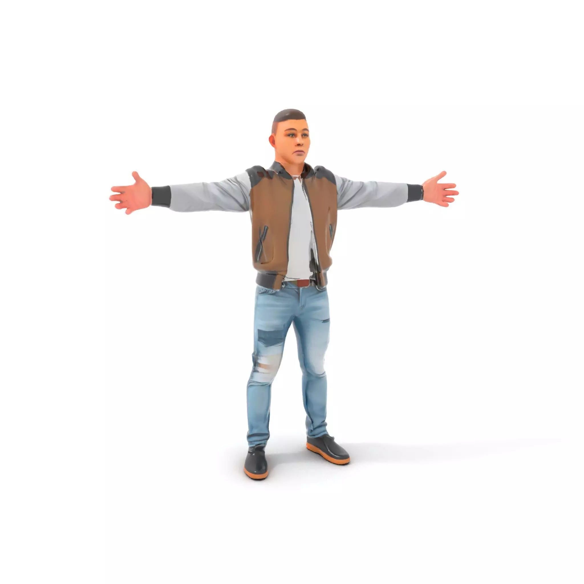 Casual Outfit Character Model Pack for Rendering Low-poly 3D model_0