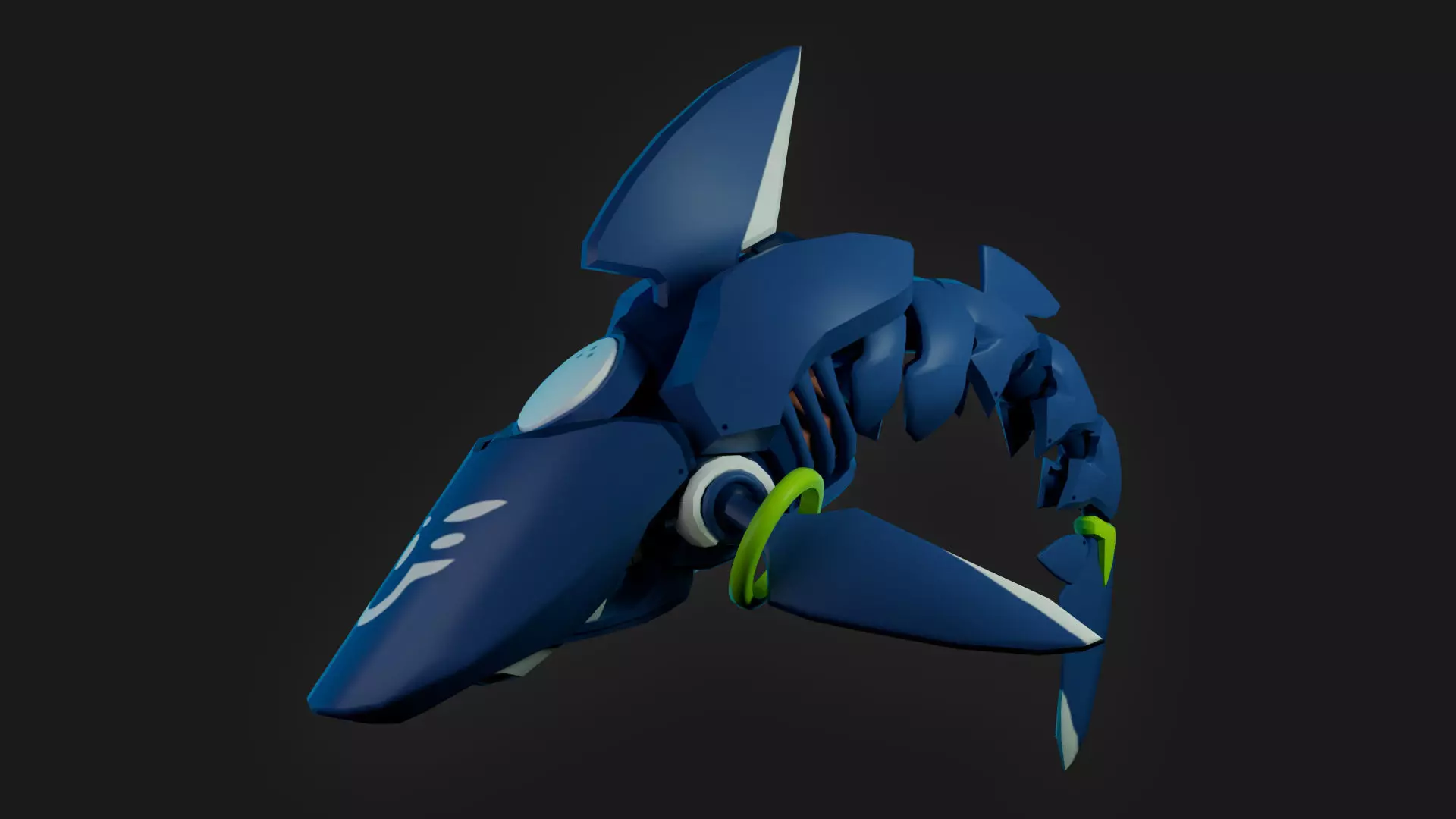 Robot Shark 3D model_0
