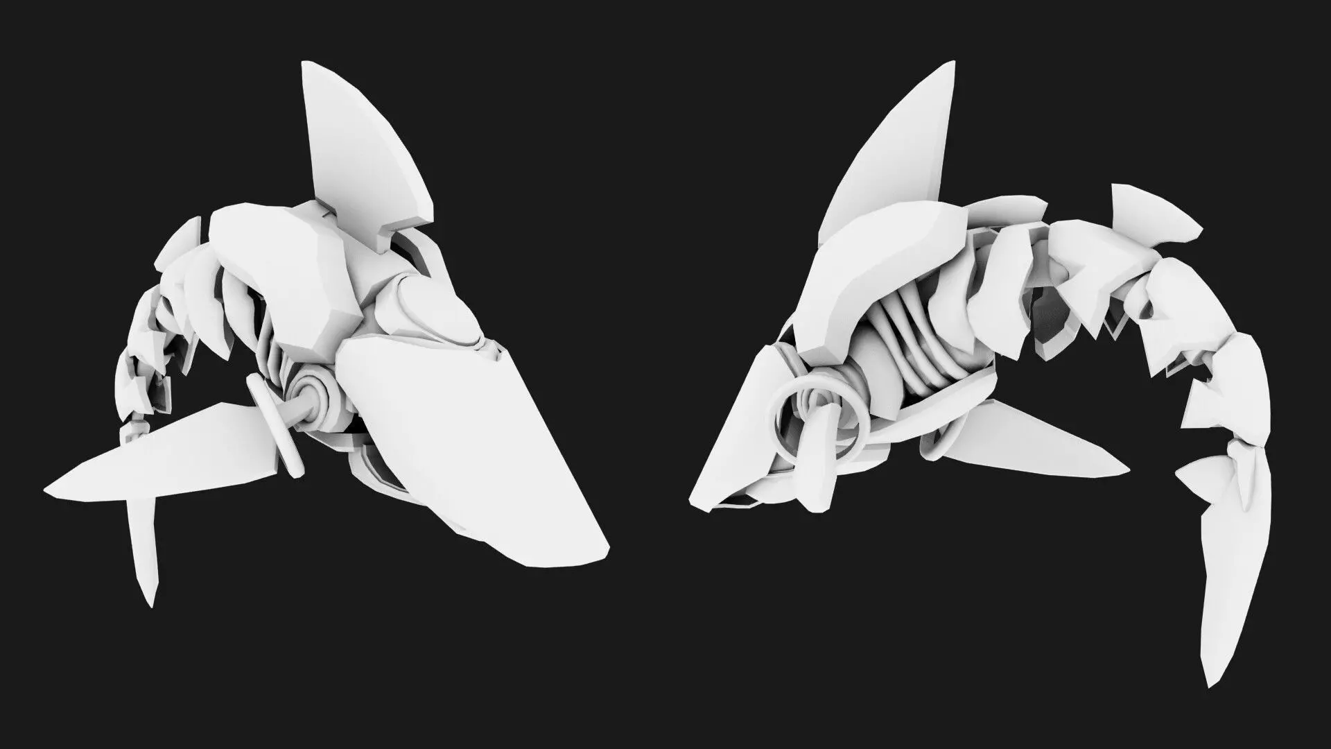 Robot Shark 3D model_1