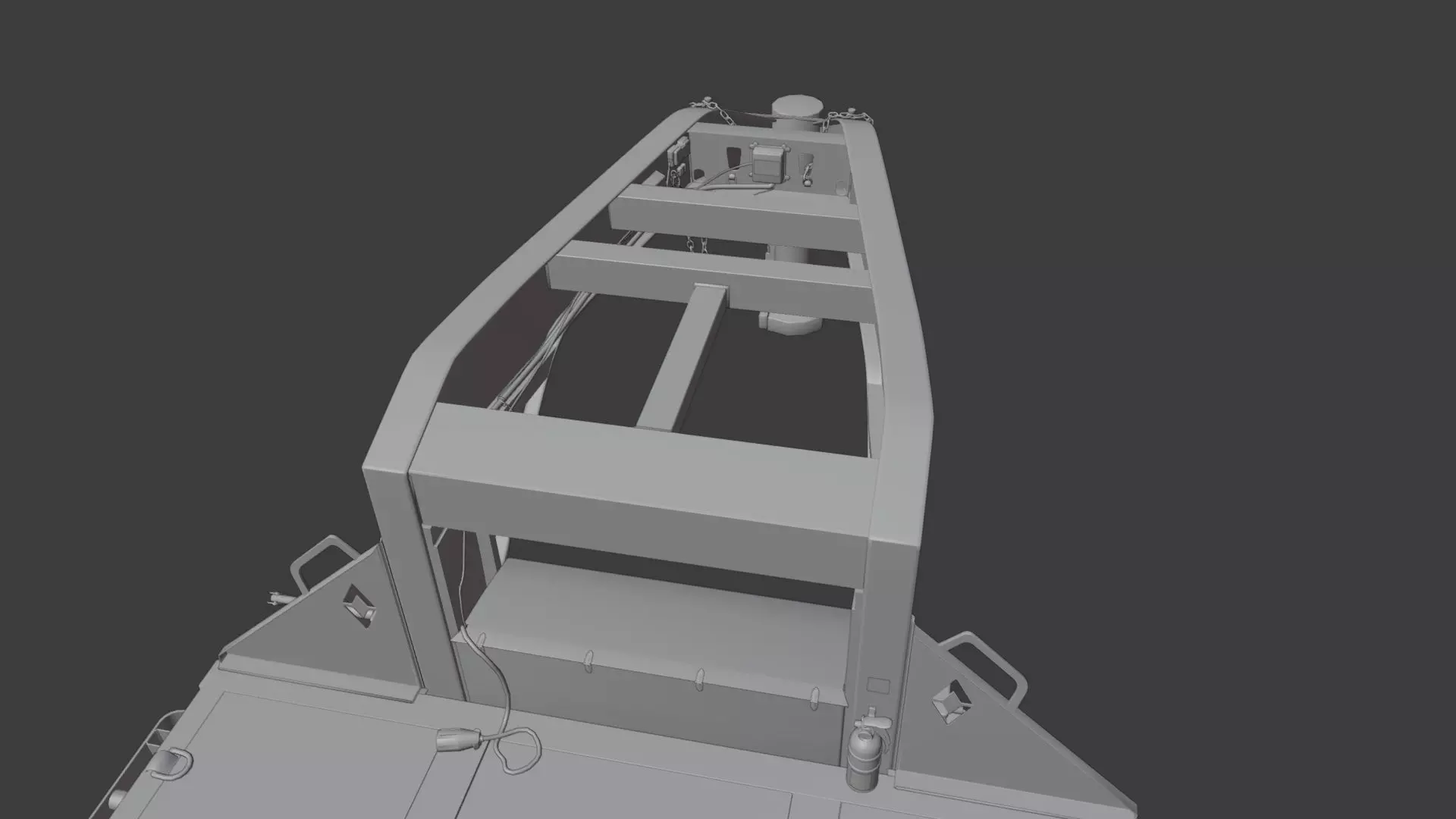 Gooseneck Flatbed Ramp Trailer - Diamond C  3D model_25