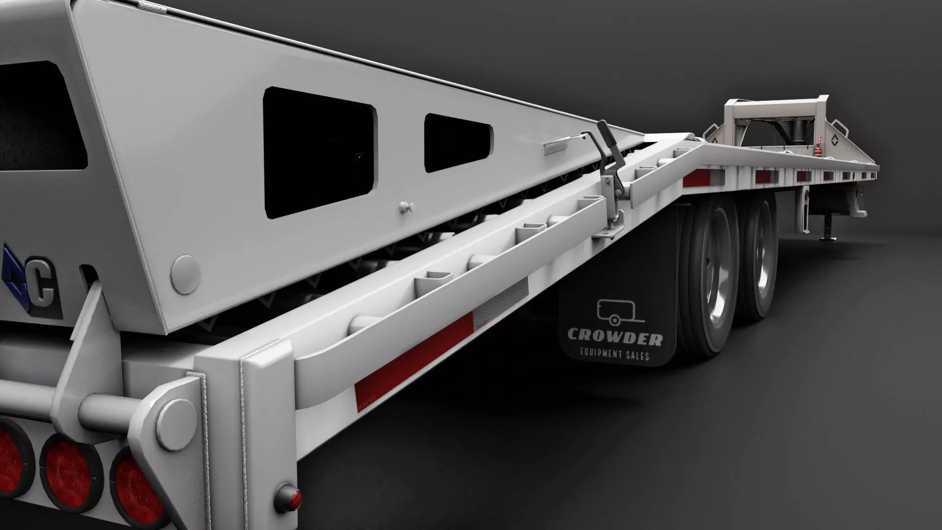Gooseneck Flatbed Ramp Trailer - Diamond C  3D model_9
