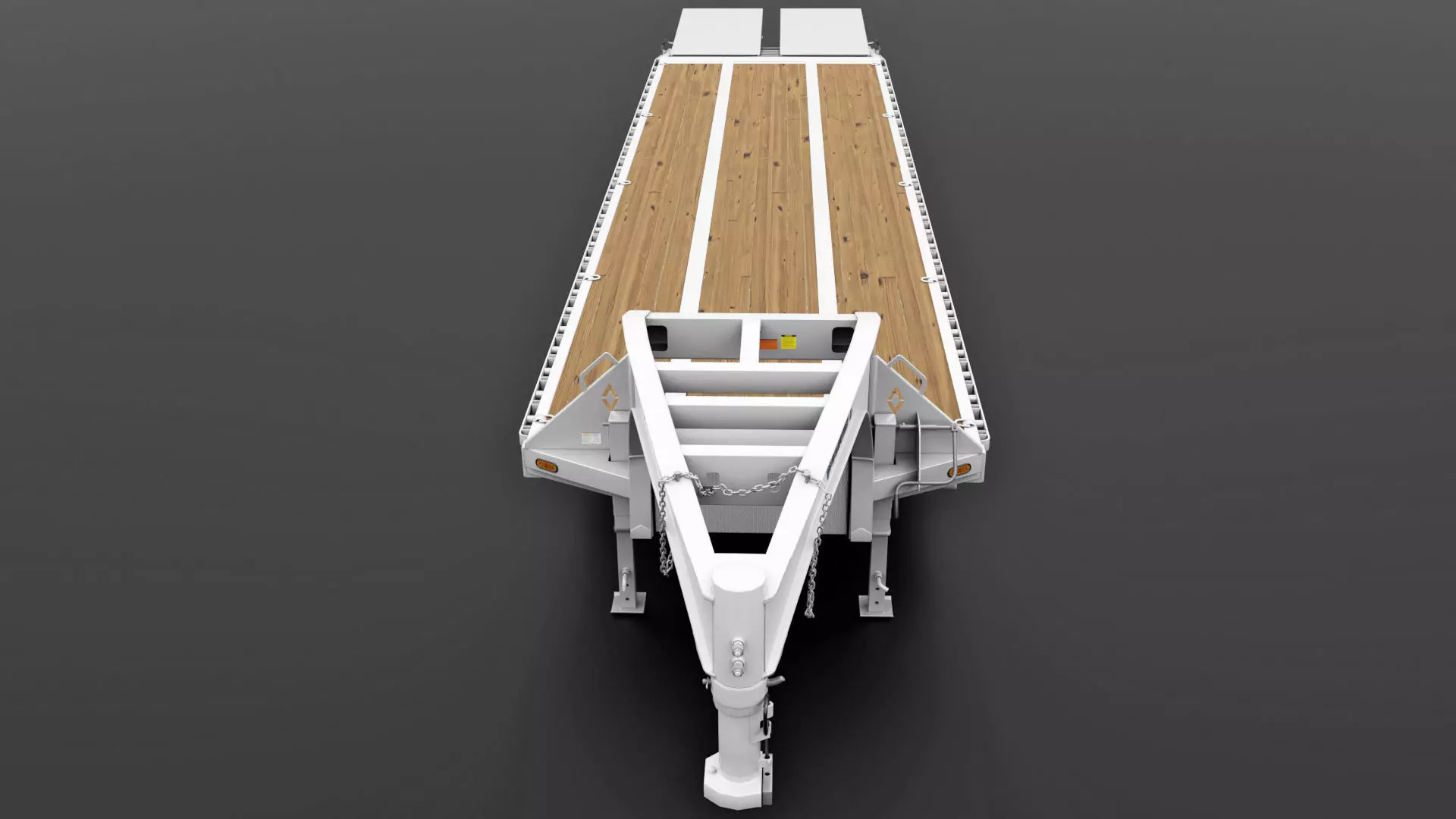 Gooseneck Flatbed Ramp Trailer - Diamond C  3D model_7