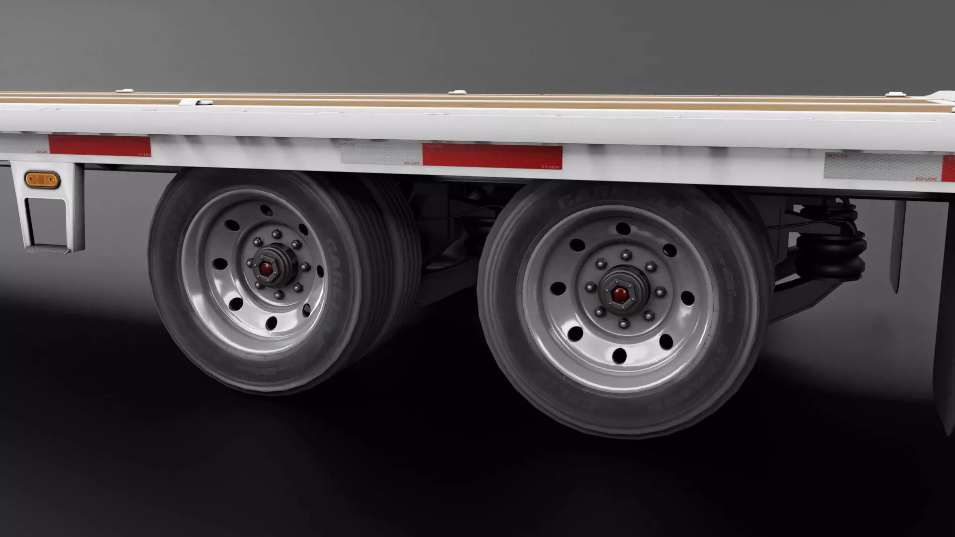 Gooseneck Flatbed Ramp Trailer - Diamond C  3D model_18