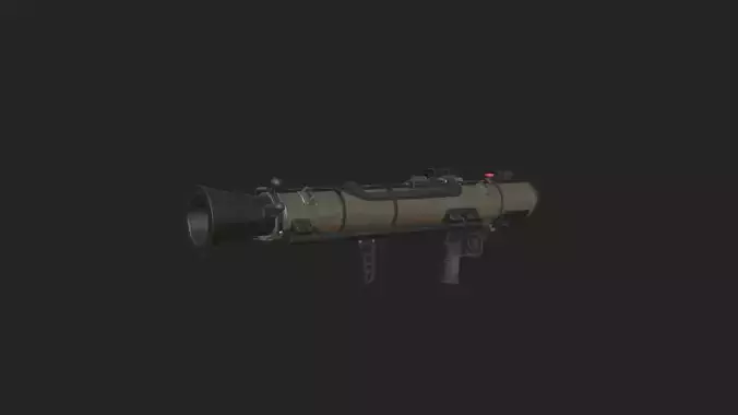 Bazooka 3D Model 001 Low-poly 3D model