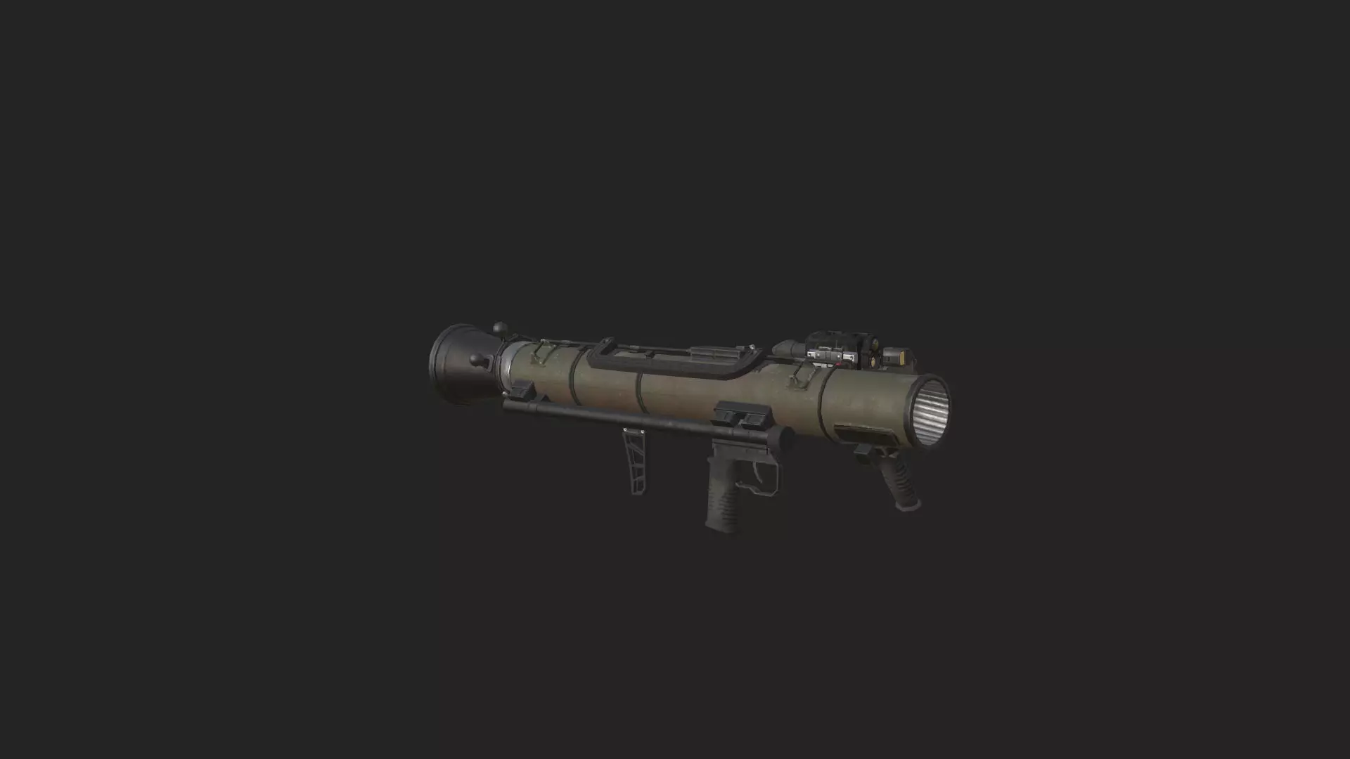 Bazooka 3D Model 001 Low-poly 3D model_2