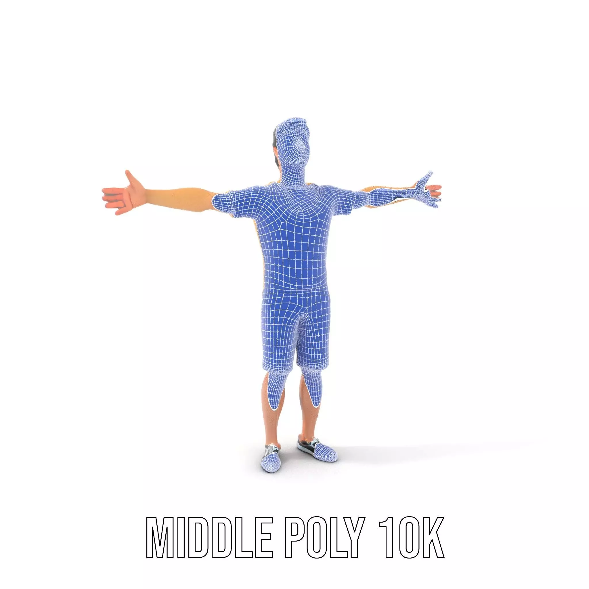 Casual Character Model Pack with Dynamic Pose Low-poly 3D model_30