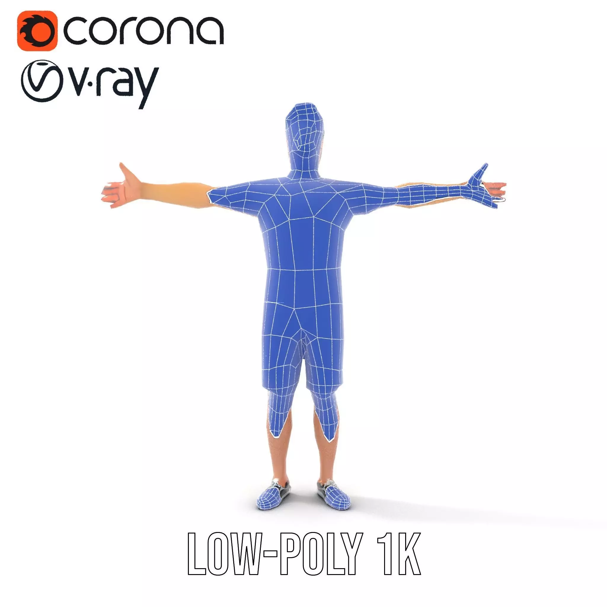 Casual Character Model Pack with Dynamic Pose Low-poly 3D model_14