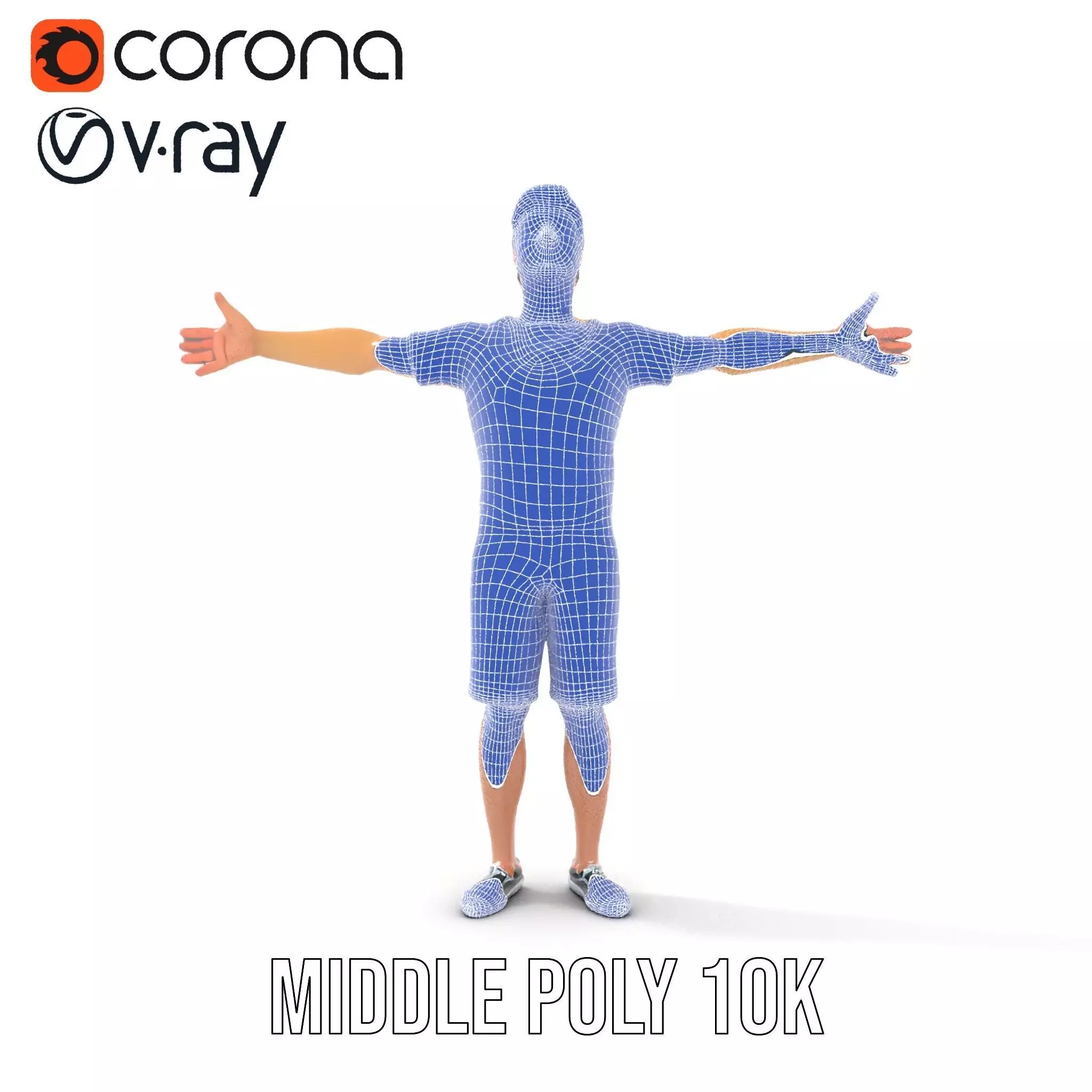 Casual Character Model Pack with Dynamic Pose Low-poly 3D model_27