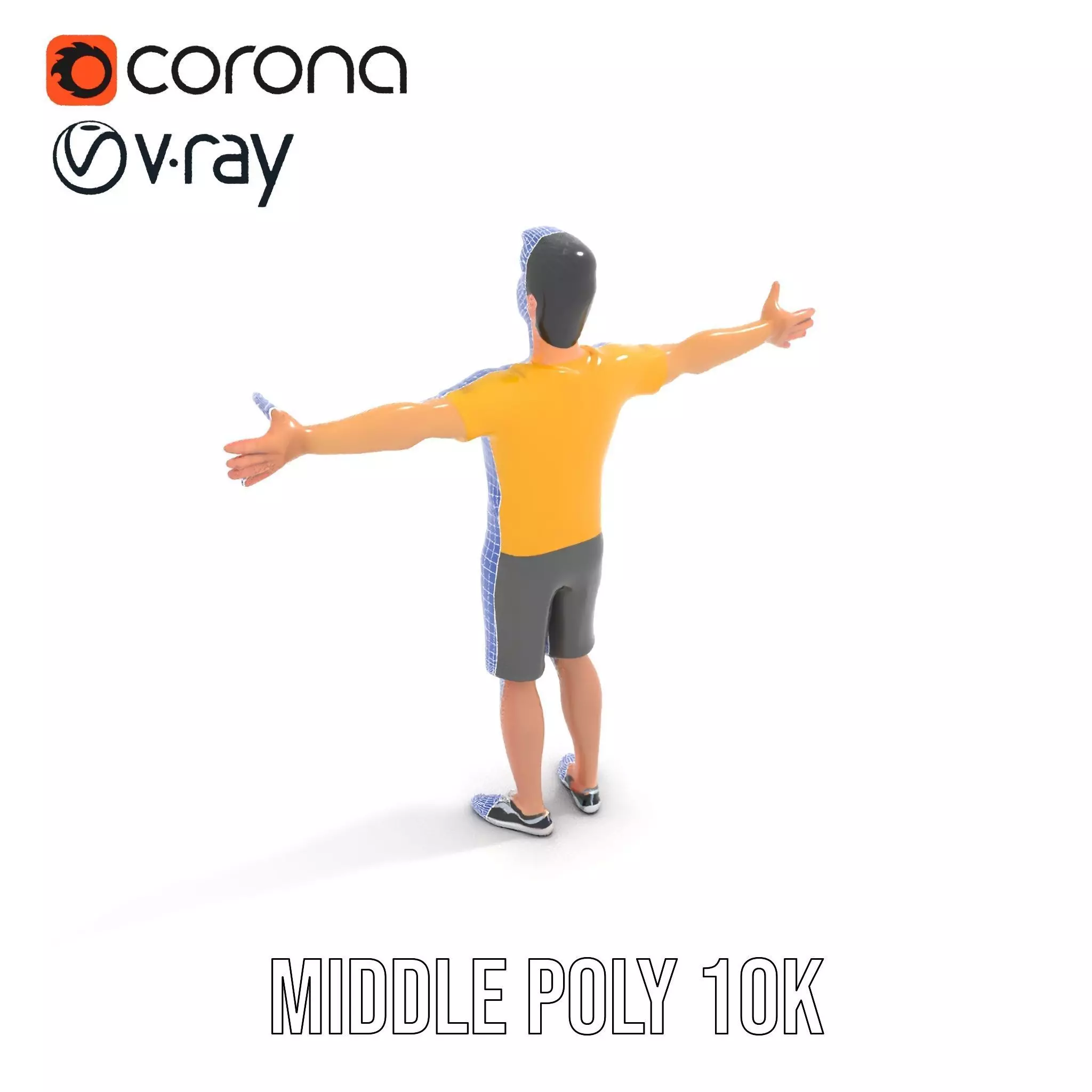 Casual Character Model Pack with Dynamic Pose Low-poly 3D model_21