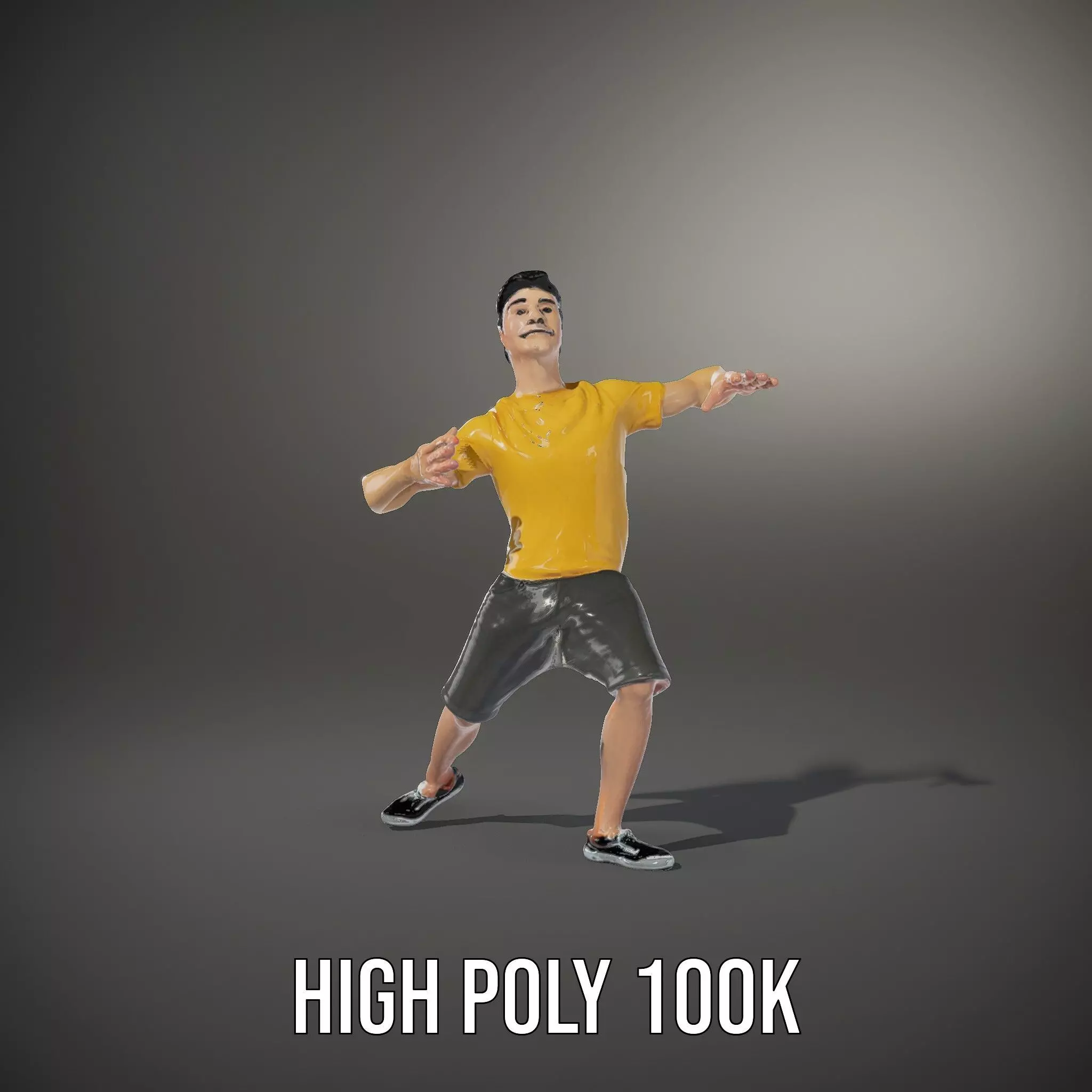Casual Character Model Pack with Dynamic Pose Low-poly 3D model_34